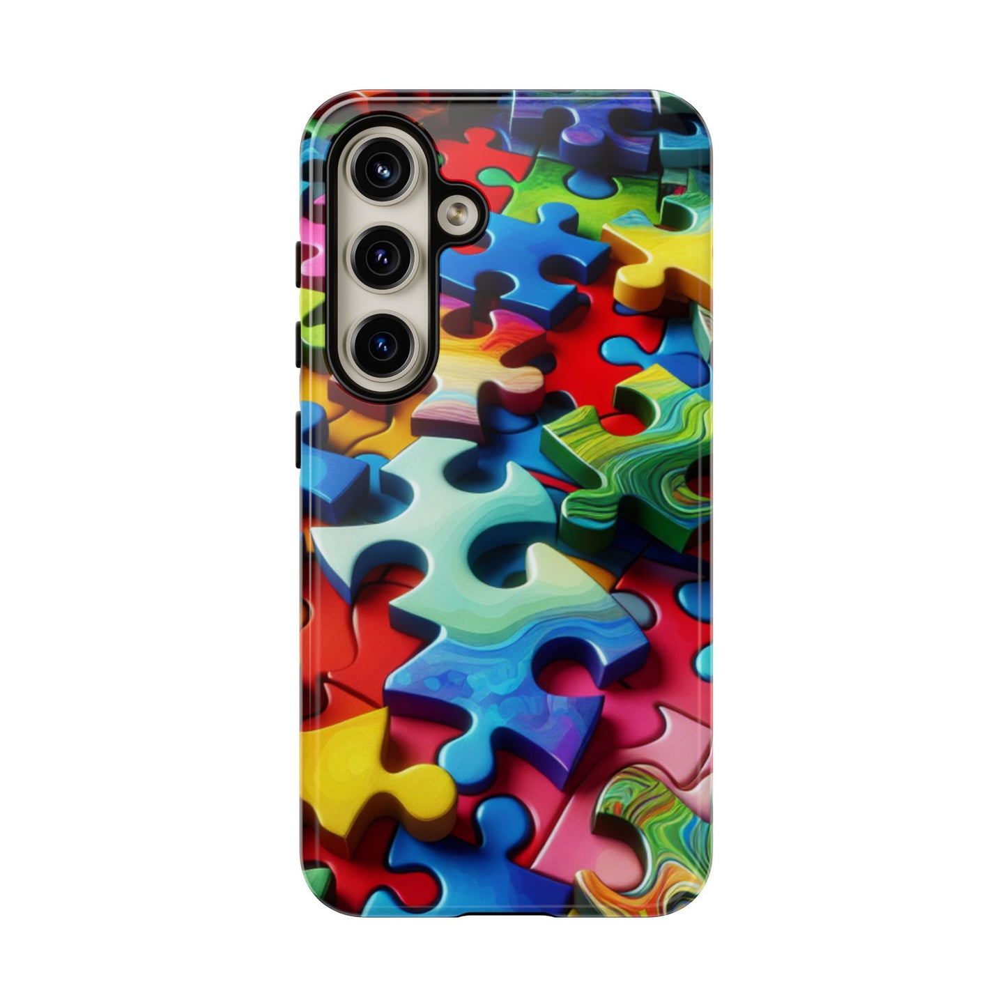 Rainbow Puzzle Design Samsung Tough Case