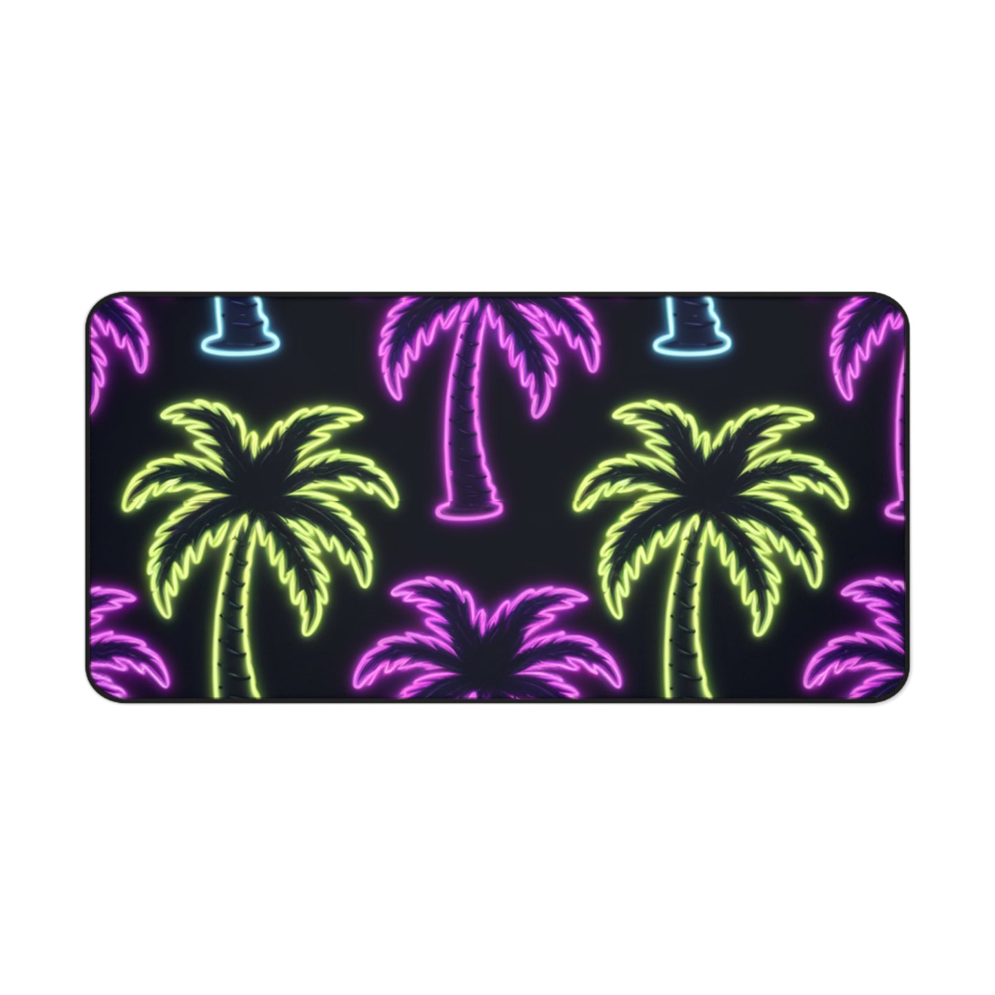 Neon Palm Tree Desk Mat