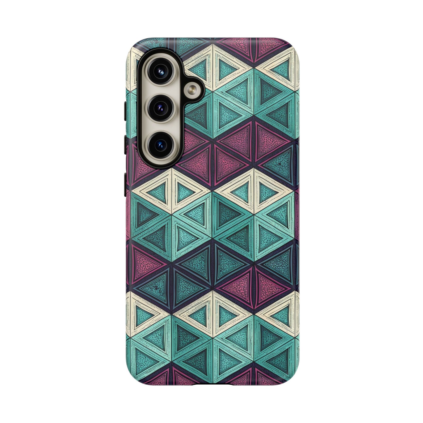 Purple and Teal Abstract Design Samsung Tough Case