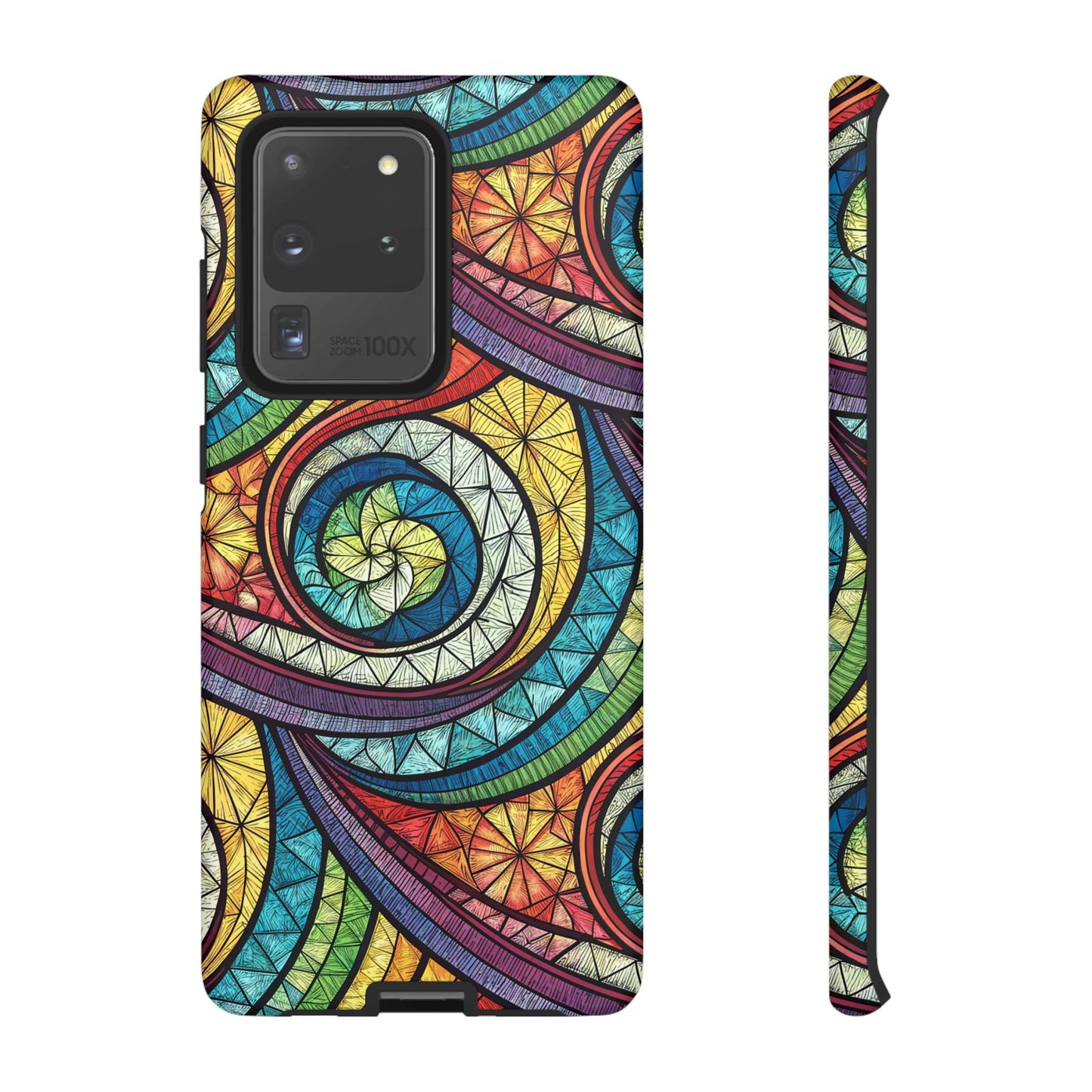 Stained Glass Rainbow Swirl Design Samsung Tough Case