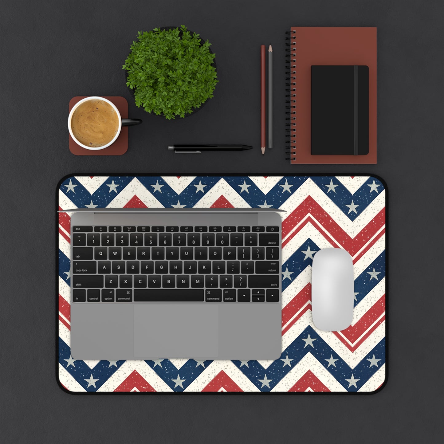 Vintage Americana Patriotic Inspired Desk Mat