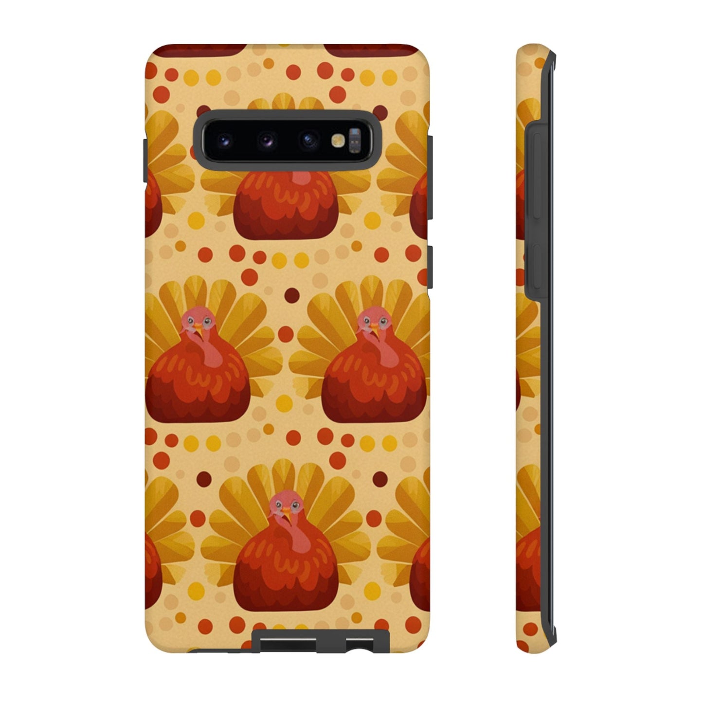 Turkey Samsung phone case with festive turkey design and durable dual-layer protection for holiday style and wireless charging compatibility