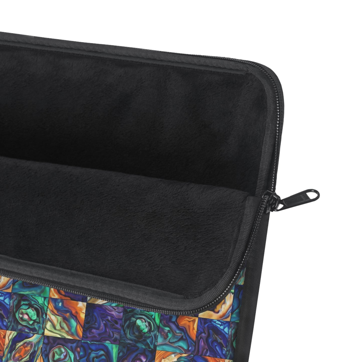 Abstract Purple & Green Seascape Laptop Sleeve — Artistic Ocean-Inspired Protective Case