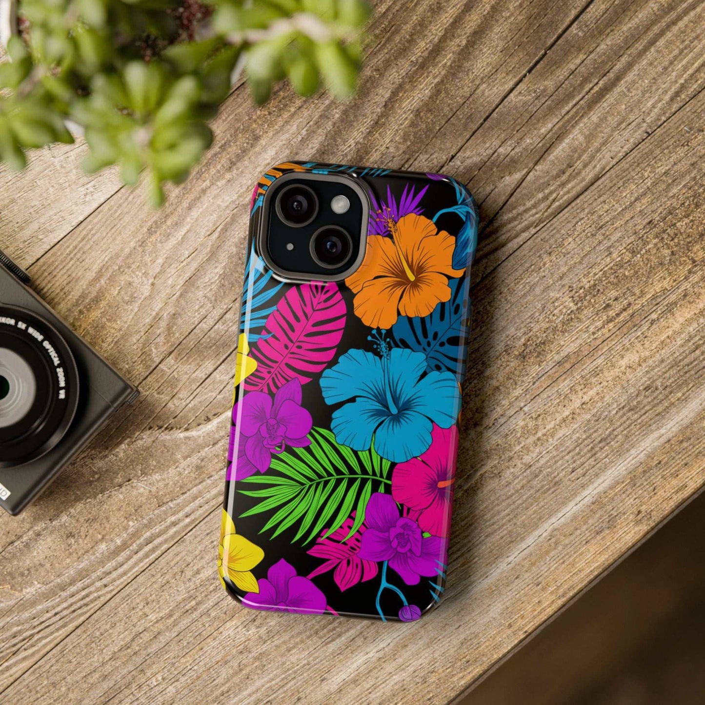Modern Tropical Floral Design iPhone Case