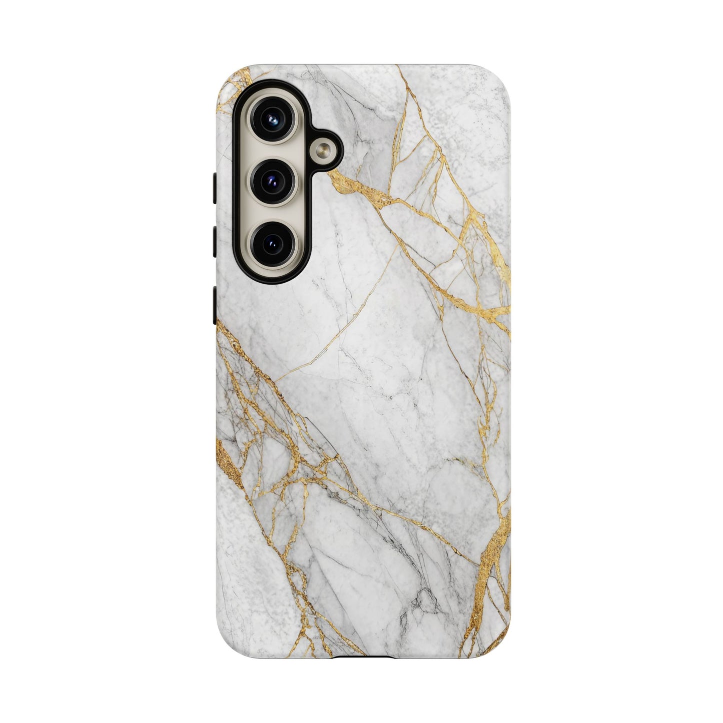 Golden White Marble Samsung Phone Case