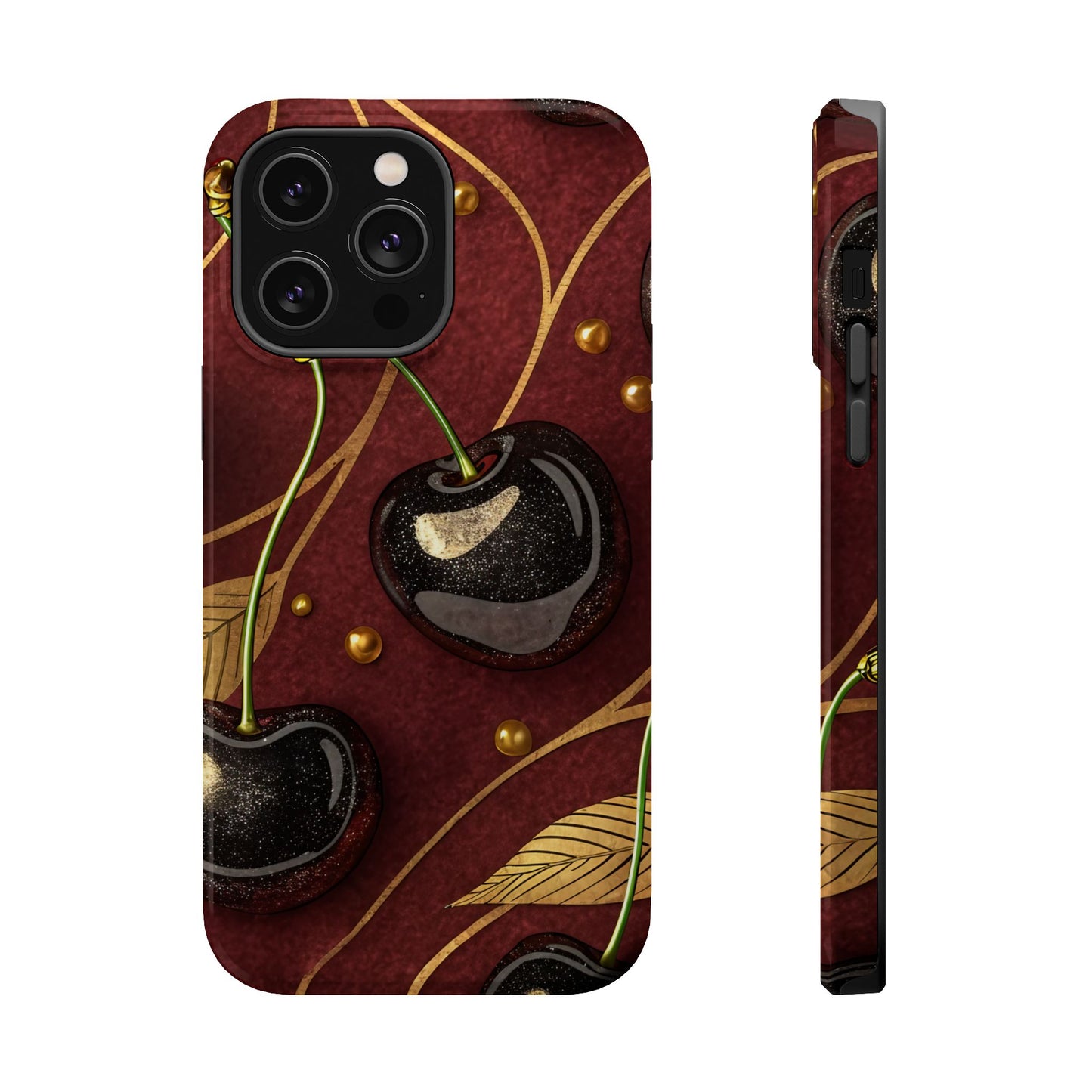 Golden Cherry Design Tough iPhone Case