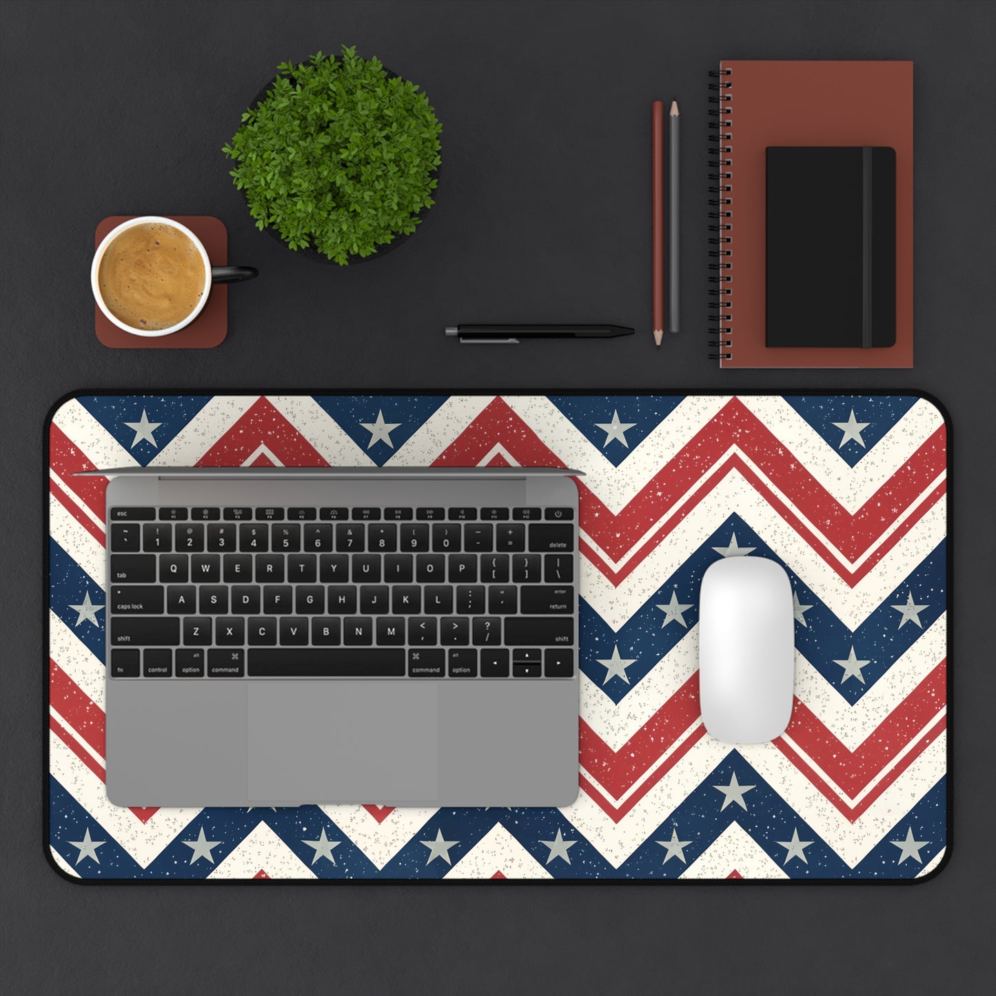 Vintage Americana Patriotic Inspired Desk Mat