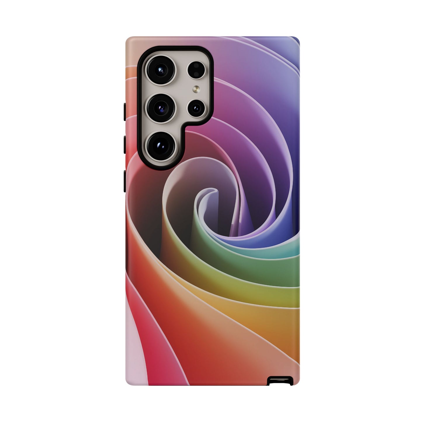 Phone Case - Twisted Rainbow Swirl Design for Samsung Galaxy