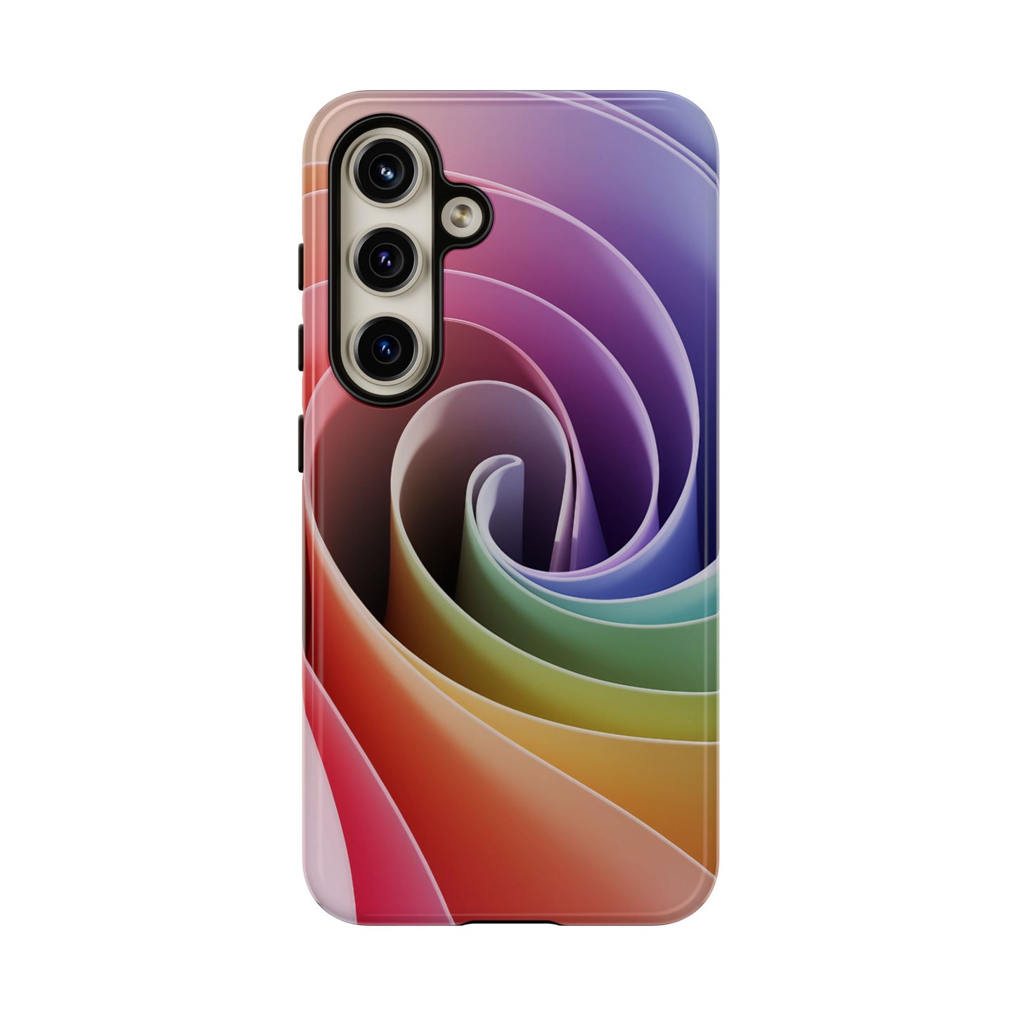 Phone Case - Twisted Rainbow Swirl Design for Samsung Galaxy