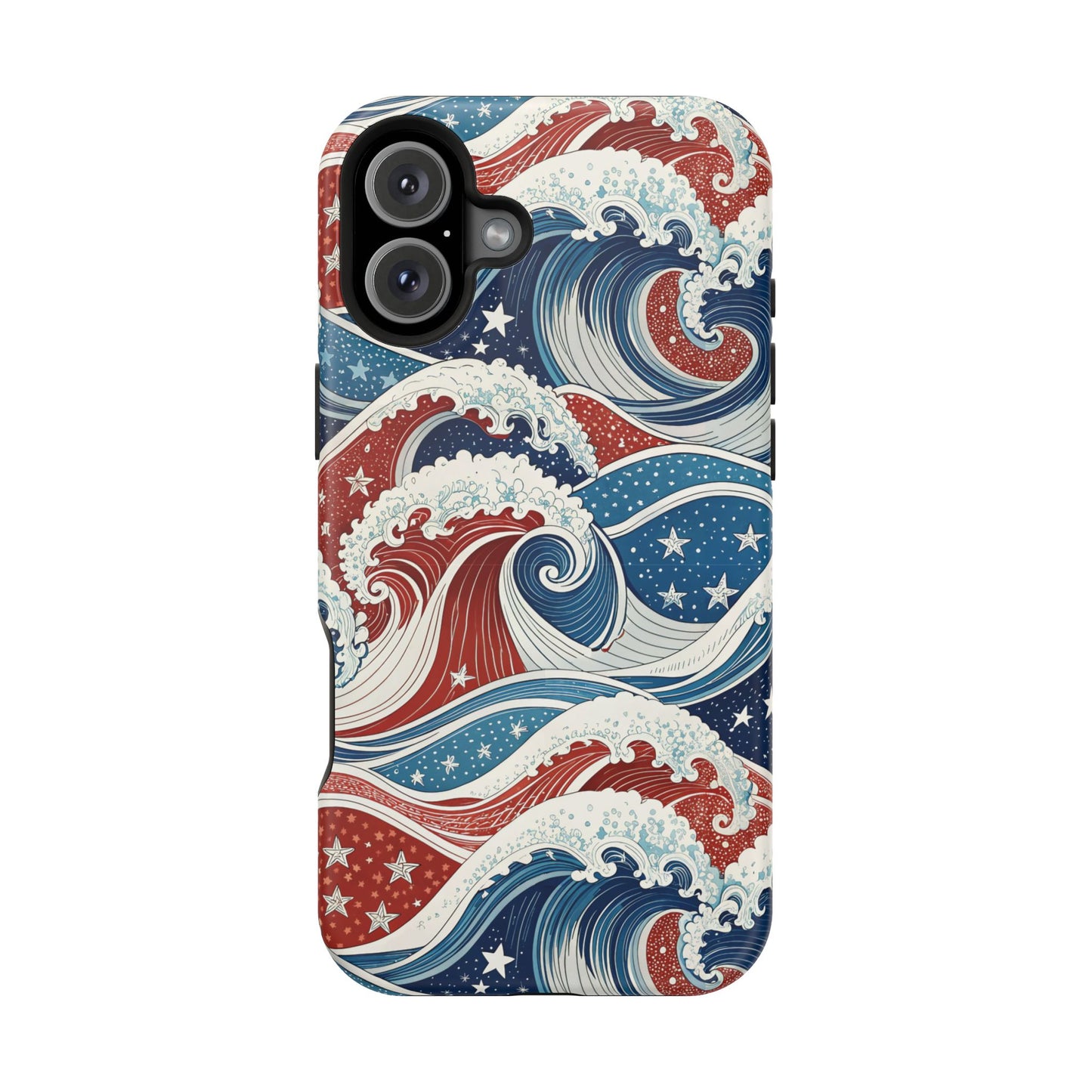 Patriotic Waves Design iPhone Tough Case