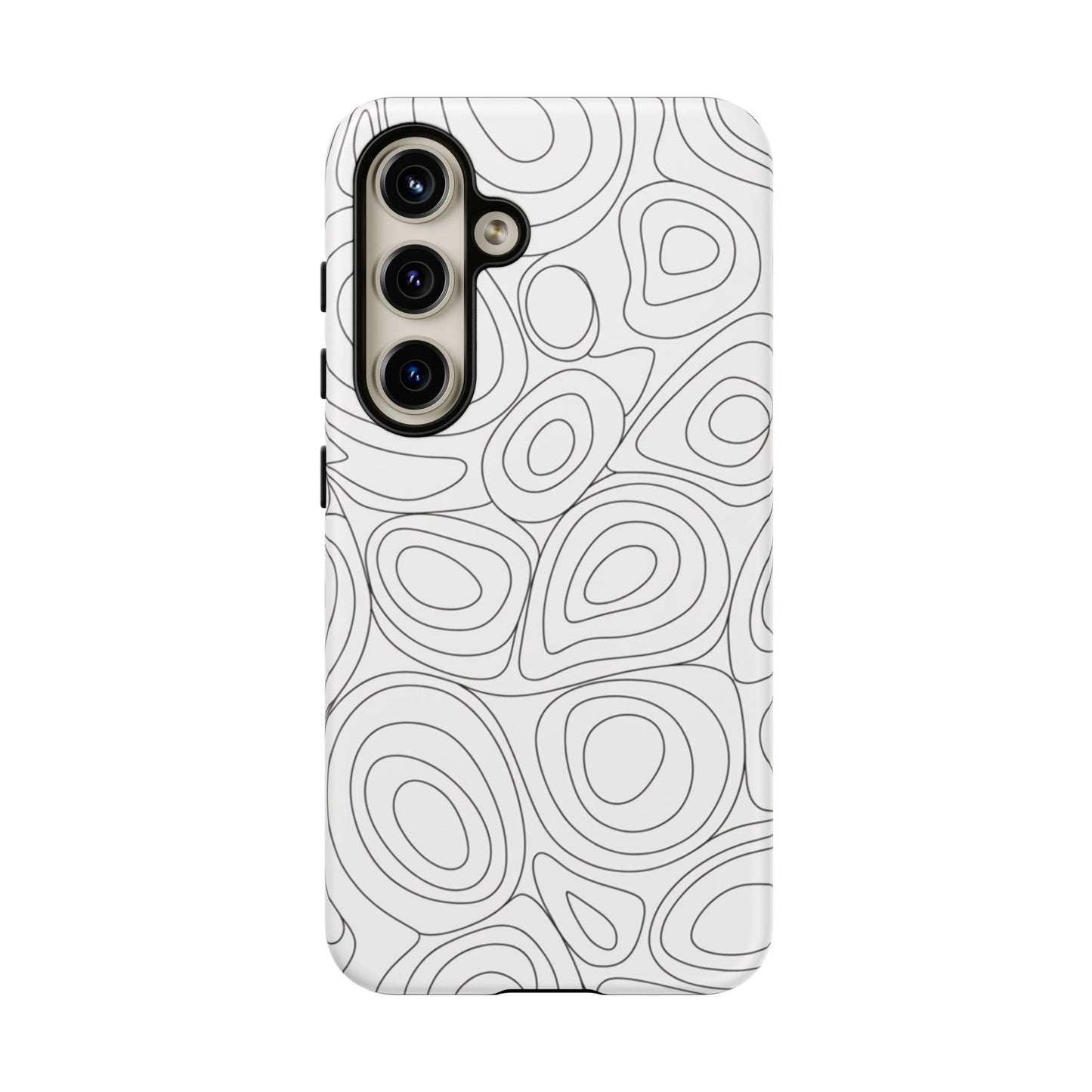 Black and White Abstract Circle Design Samsung Case