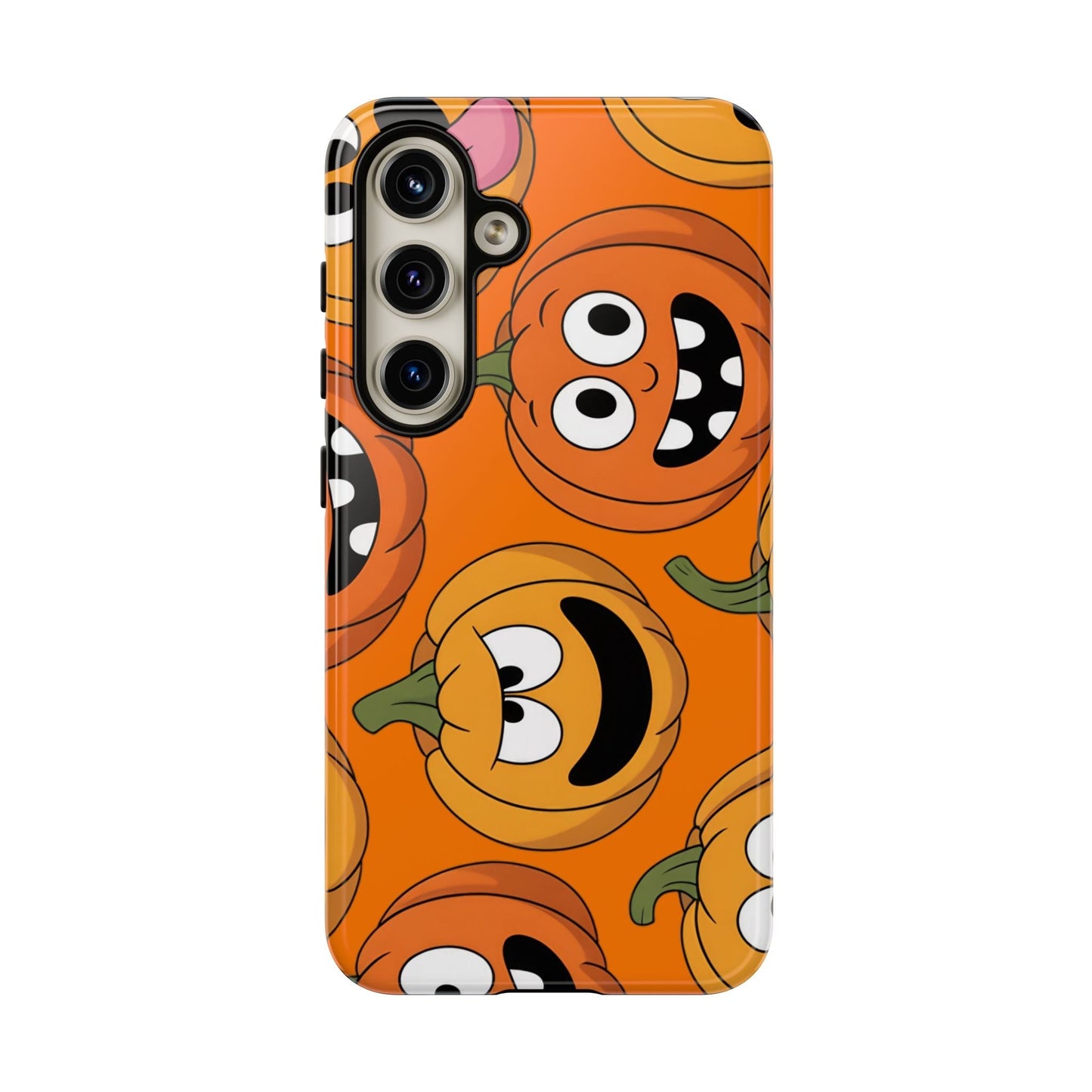 Samsung tough case with moody Halloween pumpkin design for Samsung Galaxy phones