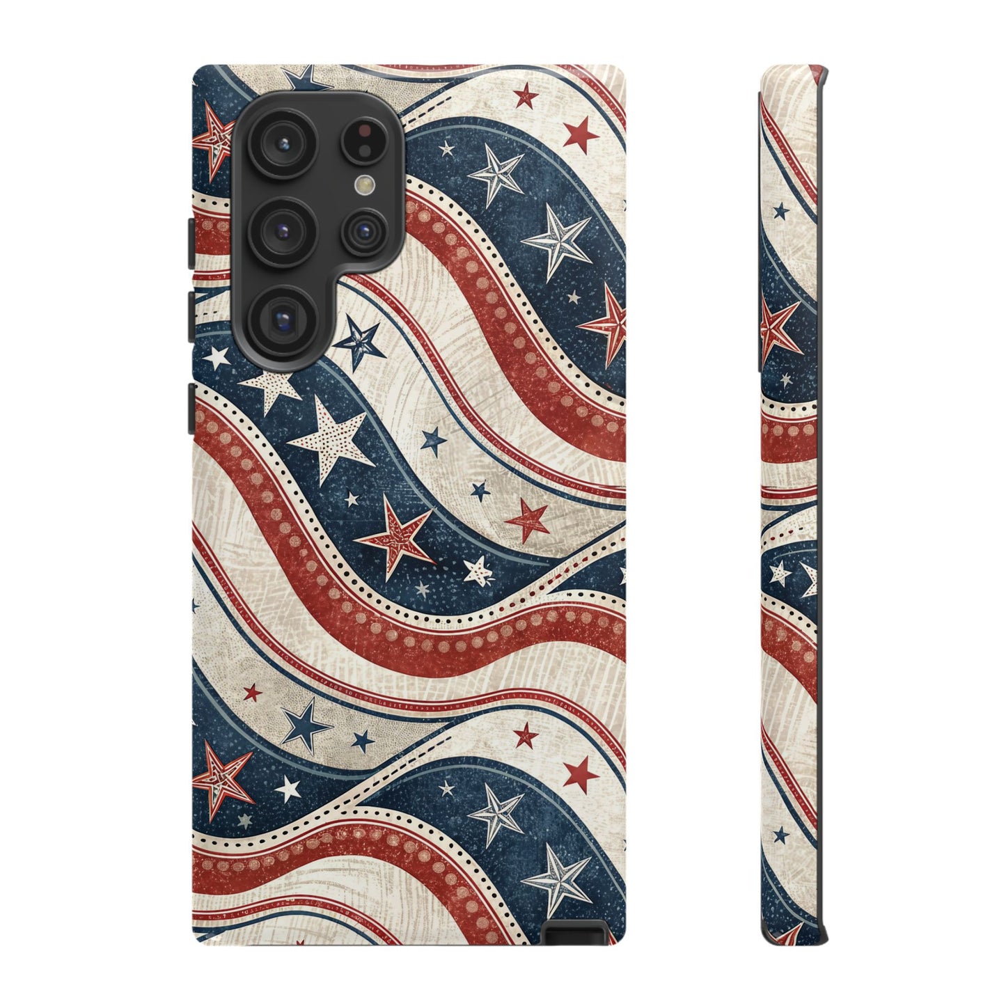 Vintage Patriotic Inspired Ribbon Samsung Phone Case