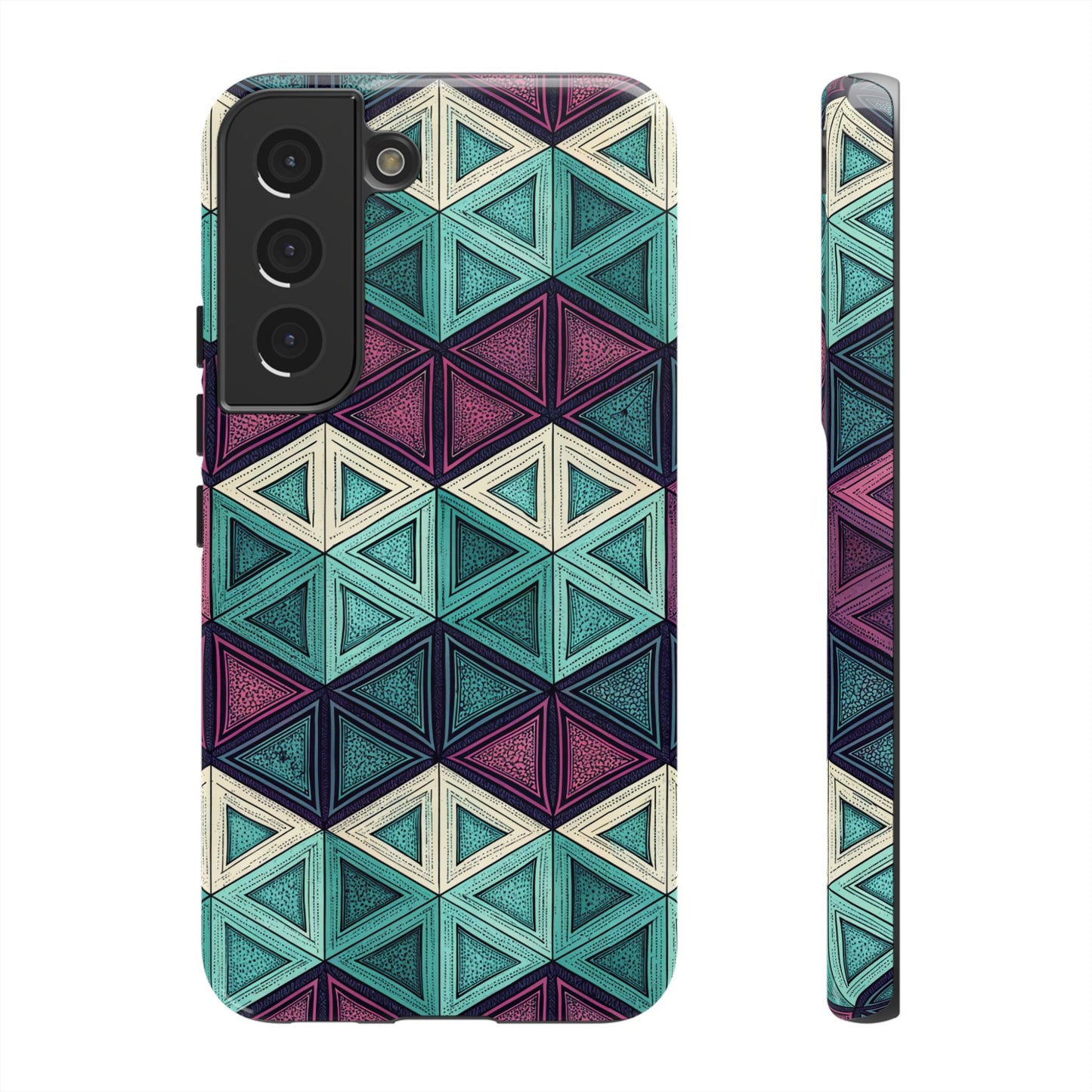 Purple and Teal Abstract Design Samsung Tough Case