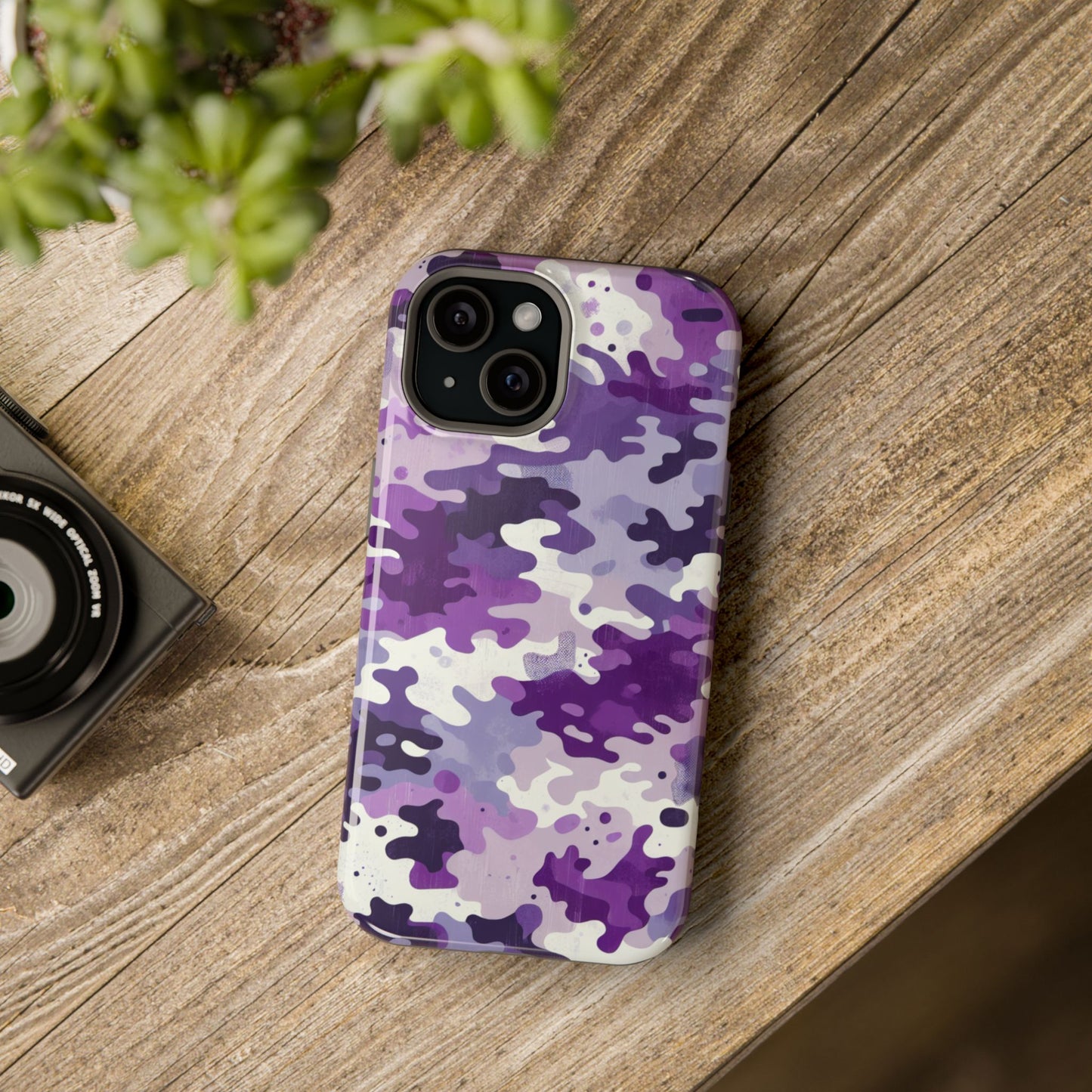 Purple Camouflage Design iPhone Tough Case -