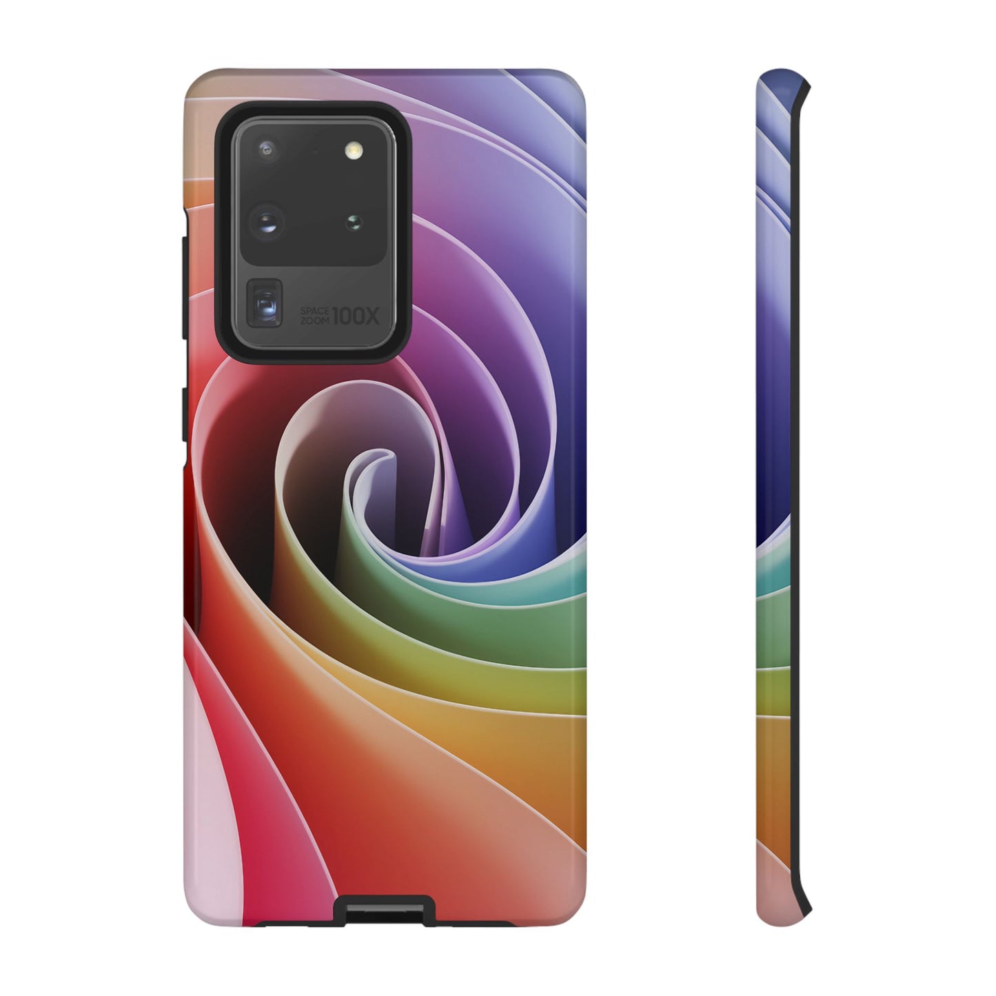Phone Case - Twisted Rainbow Swirl Design for Samsung Galaxy