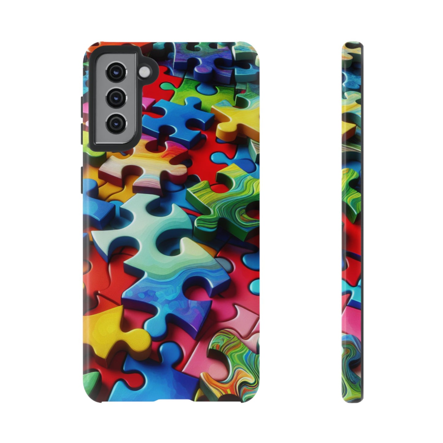 Rainbow Puzzle Design Samsung Tough Case