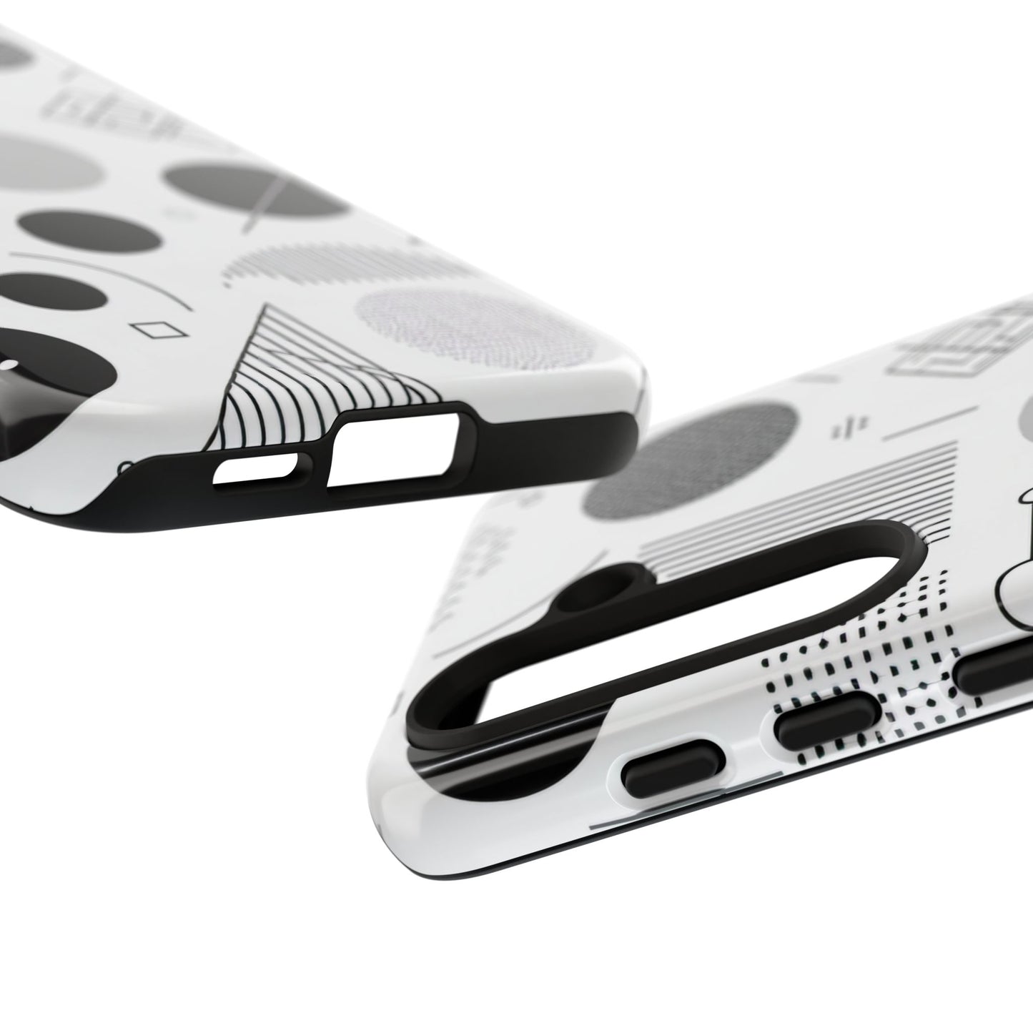 Black and White Abstract Art Design Samsung Tough Case