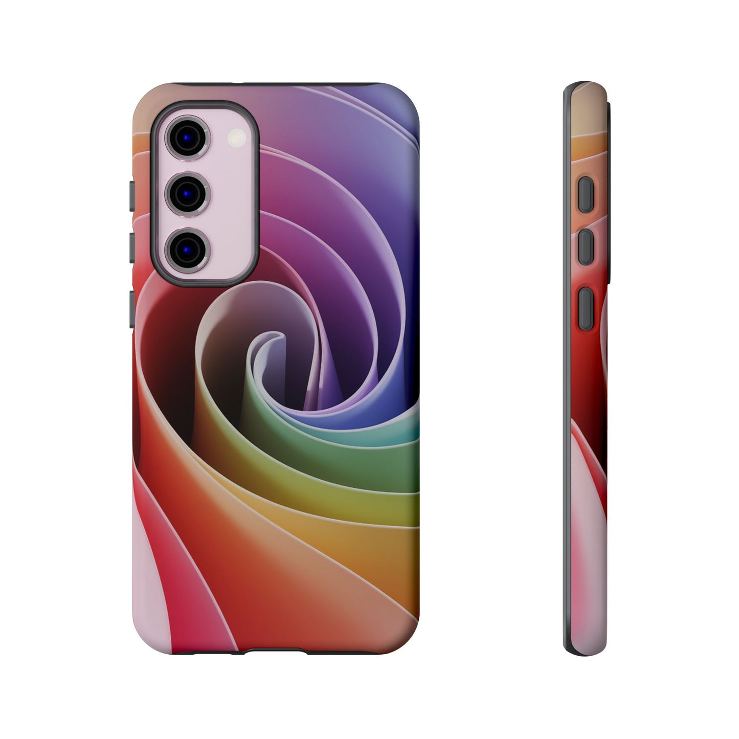 Phone Case - Twisted Rainbow Swirl Design for Samsung Galaxy