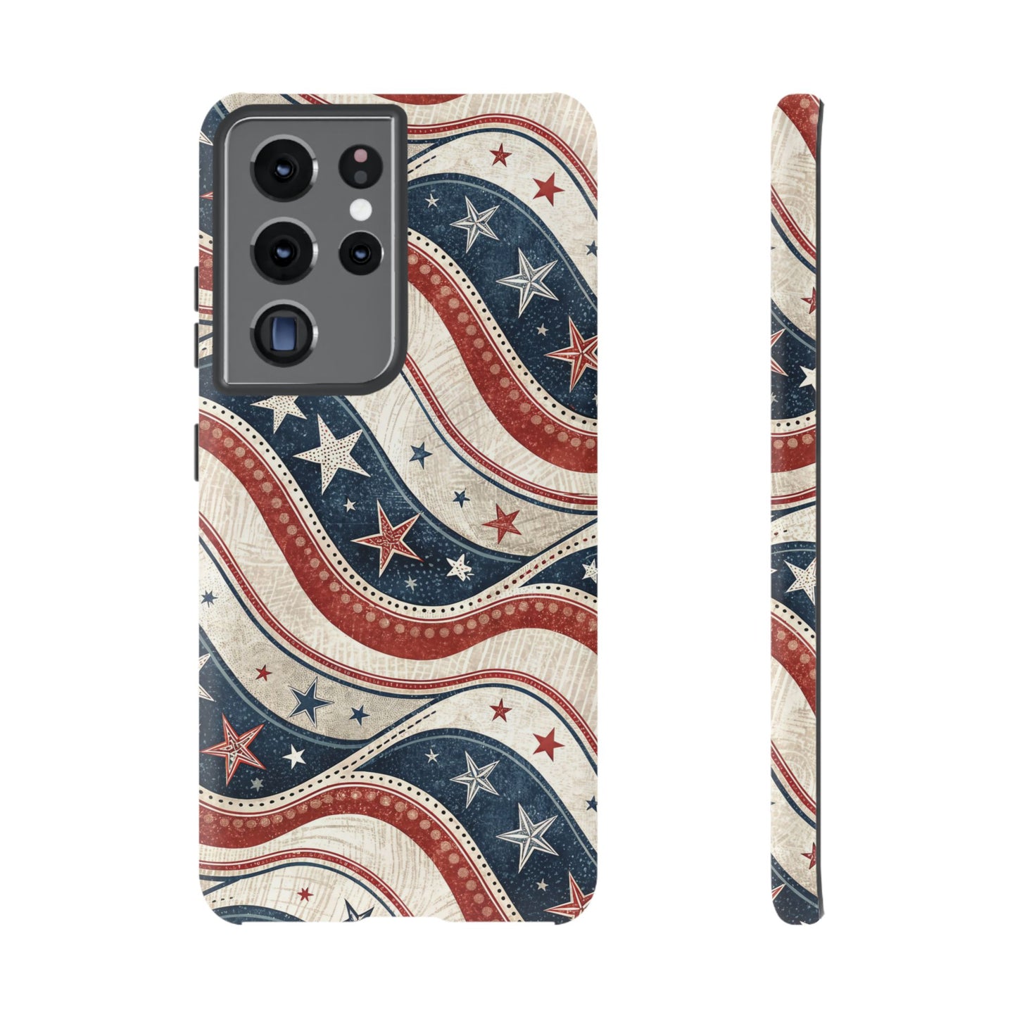 Vintage Patriotic Inspired Ribbon Samsung Phone Case