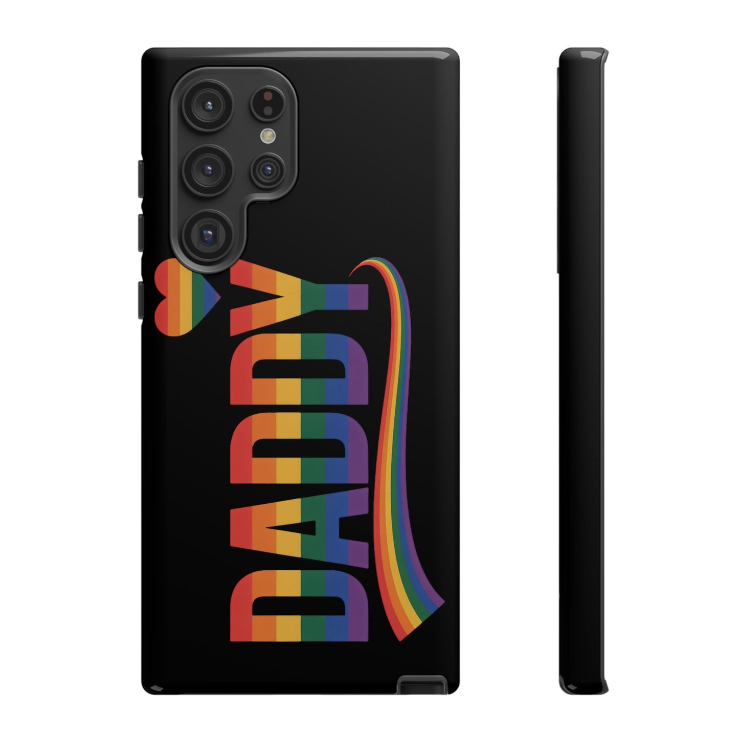 Samsung Tough Case with rainbow LGBT inspired Daddy design for Samsung Galaxy phone, durable and impact-resistant protection