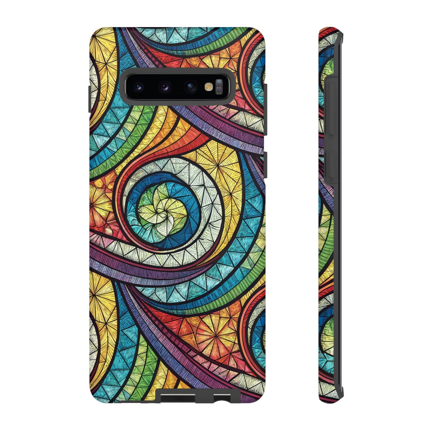 Stained Glass Rainbow Swirl Design Samsung Tough Case