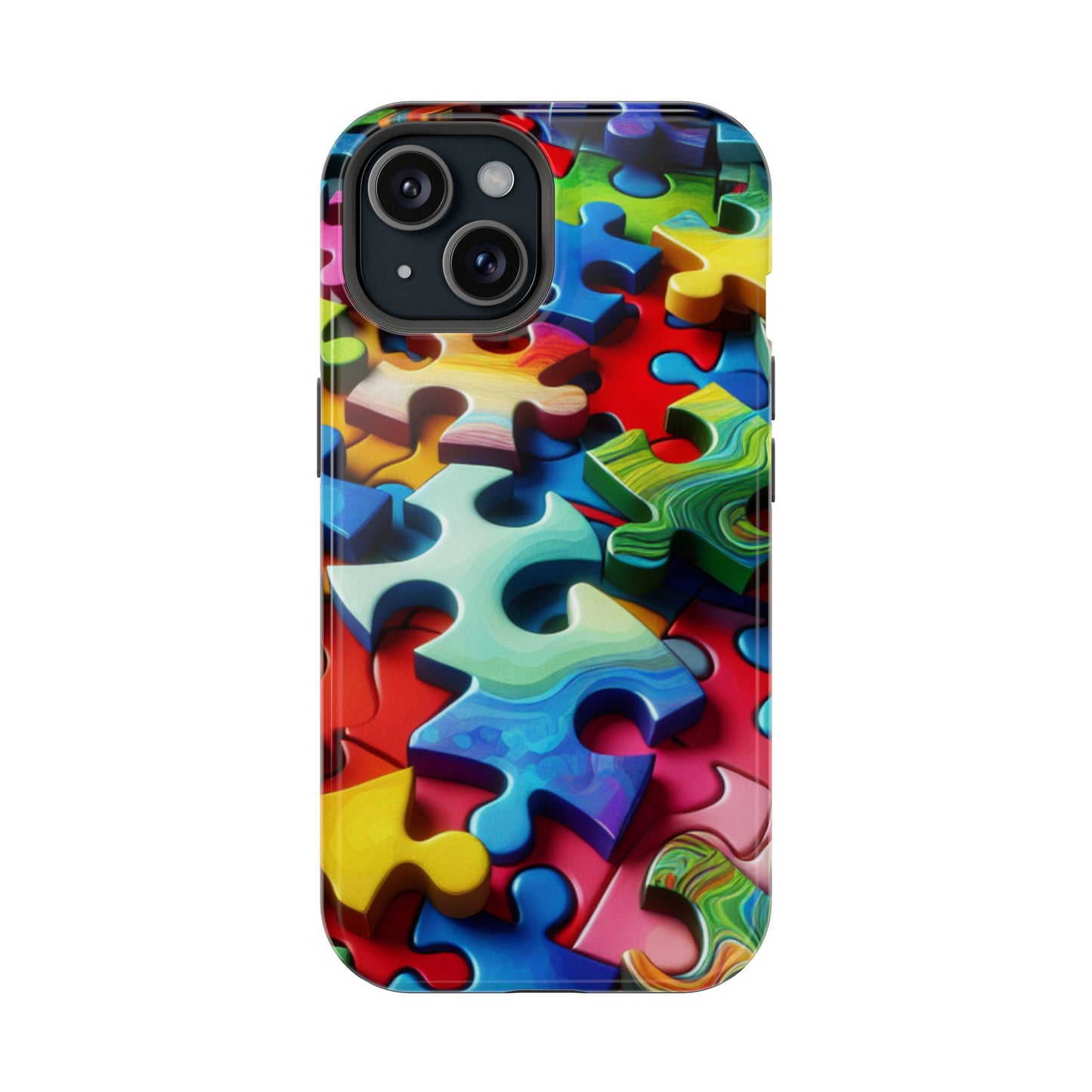 Rainbow Puzzle iPhone Tough Case