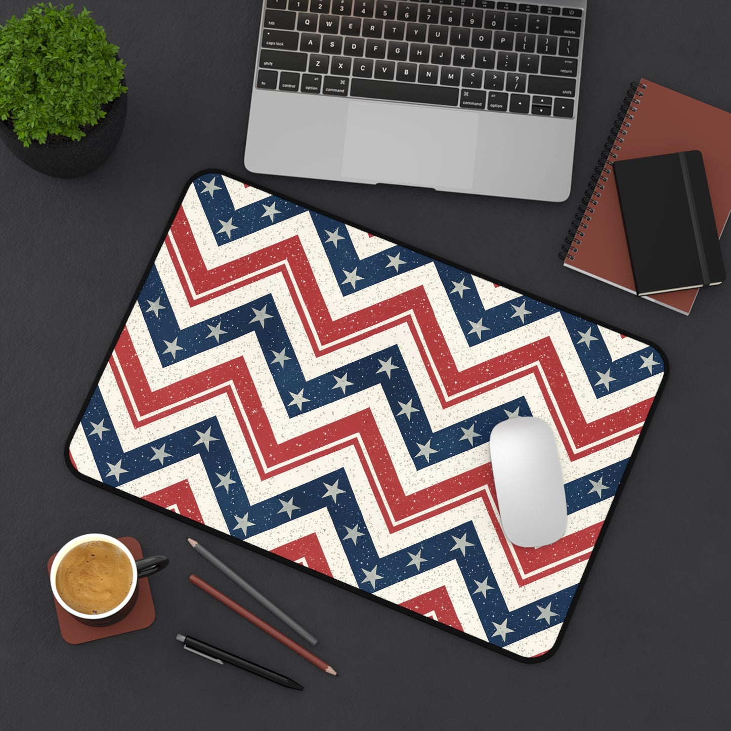 Vintage Americana Patriotic Inspired Desk Mat