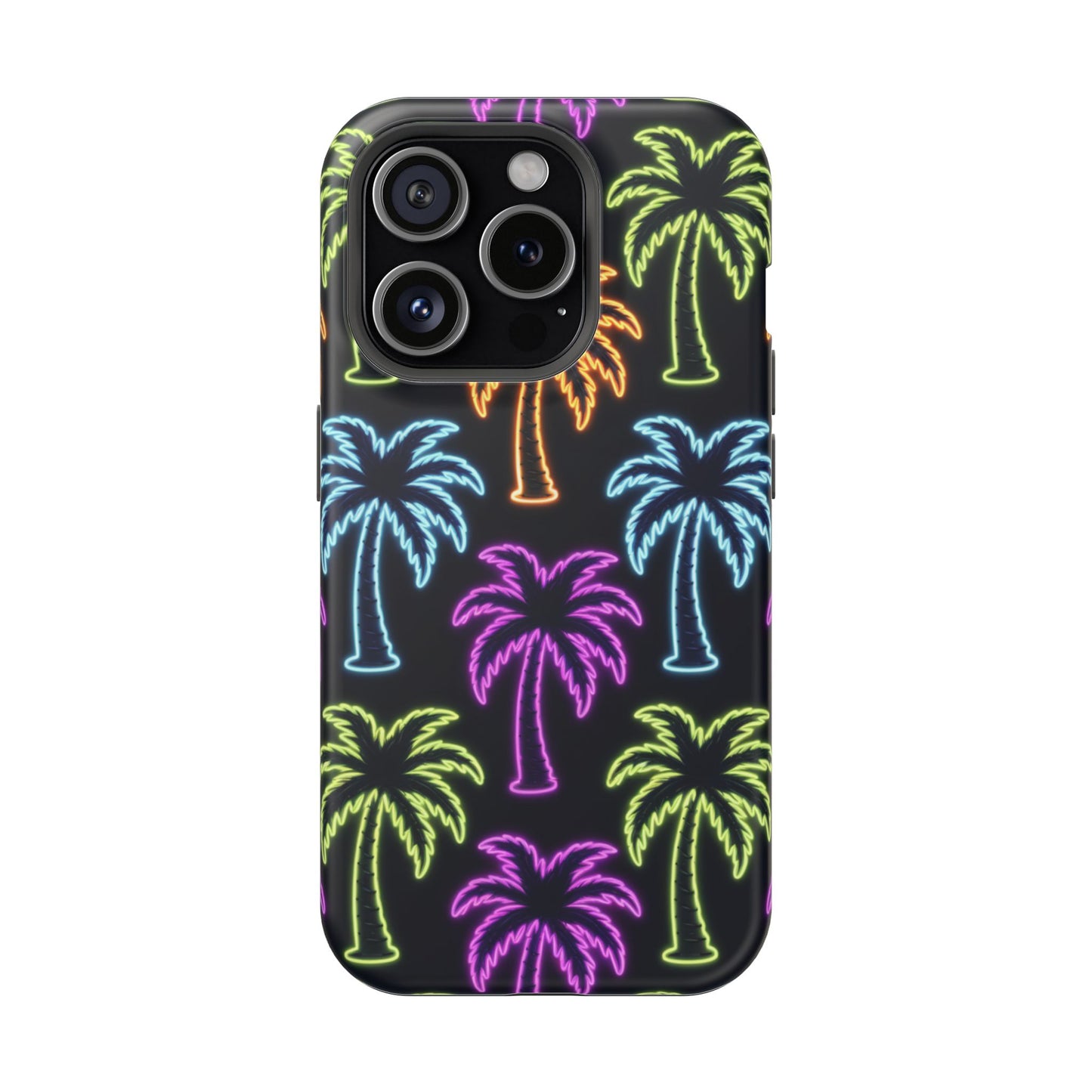 Neon Palm Tree iPhone Tough Case