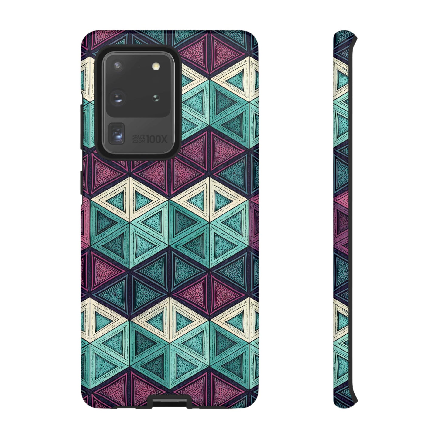 Purple and Teal Abstract Design Samsung Tough Case