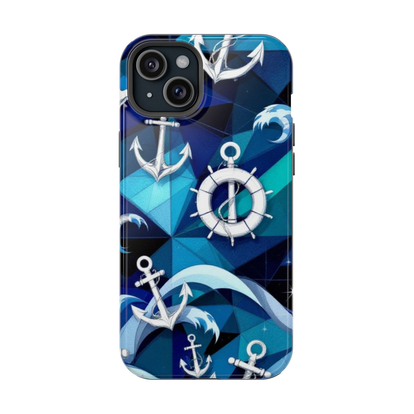 Nautical Anchors and Life Preserver iPhone Case