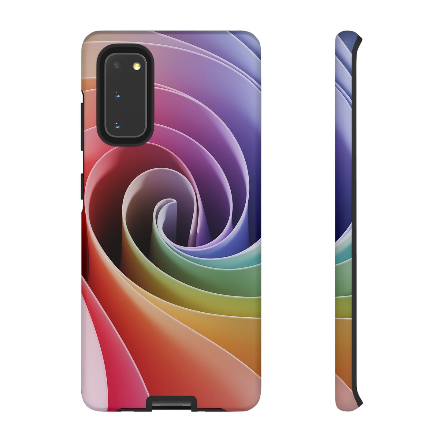 Phone Case - Twisted Rainbow Swirl Design for Samsung Galaxy
