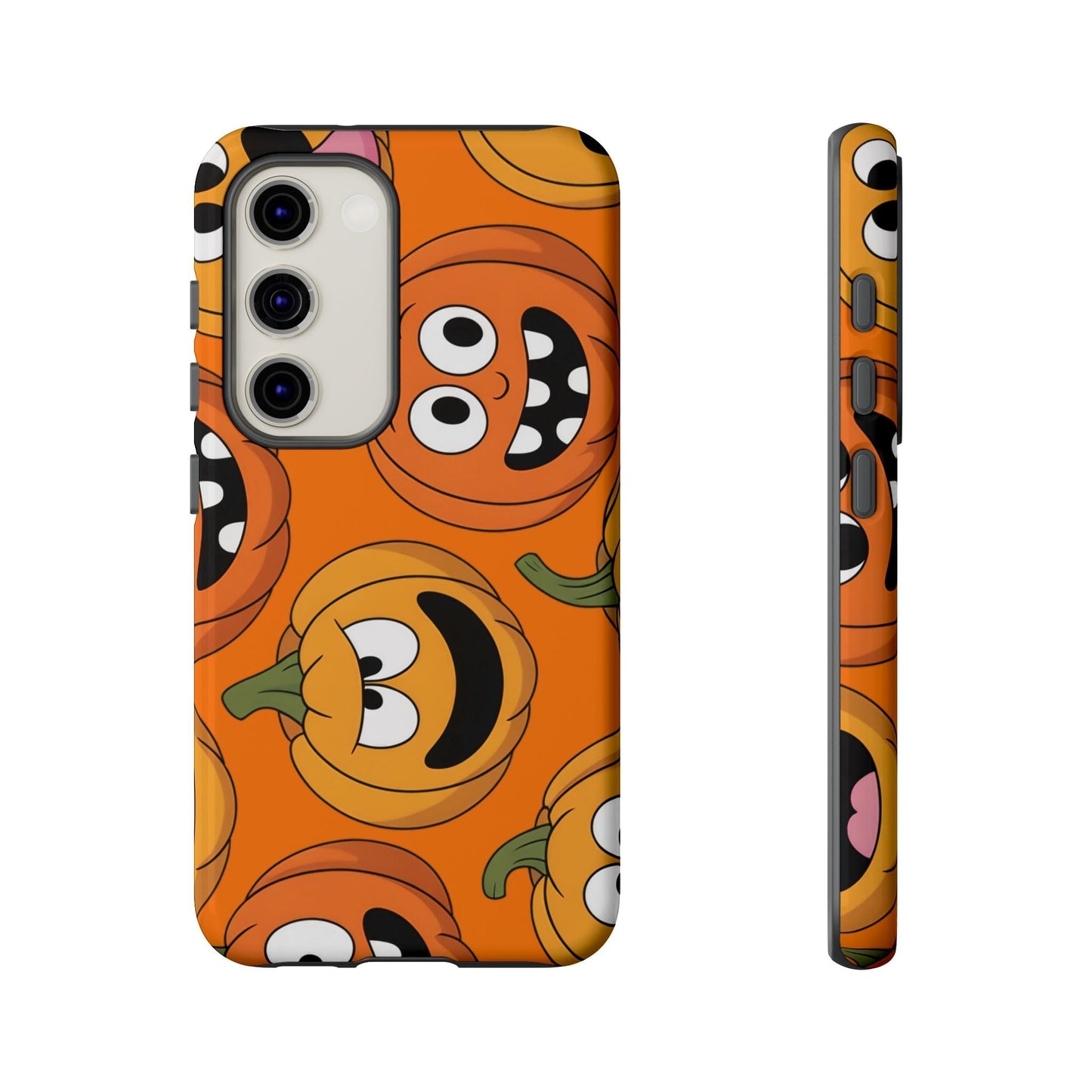 Samsung Tough Case with moody Halloween pumpkin design and impact-resistant protection for Samsung Galaxy phones