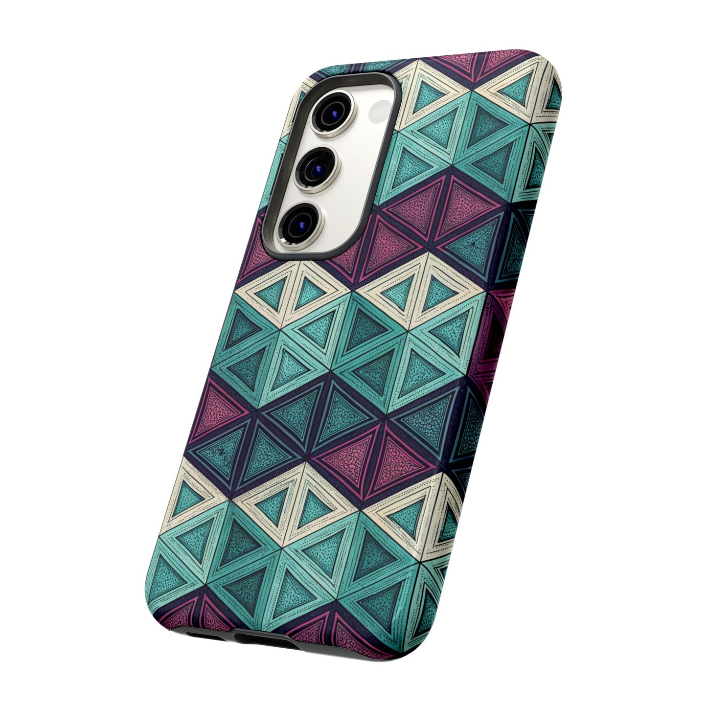 Purple and Teal Abstract Design Samsung Tough Case