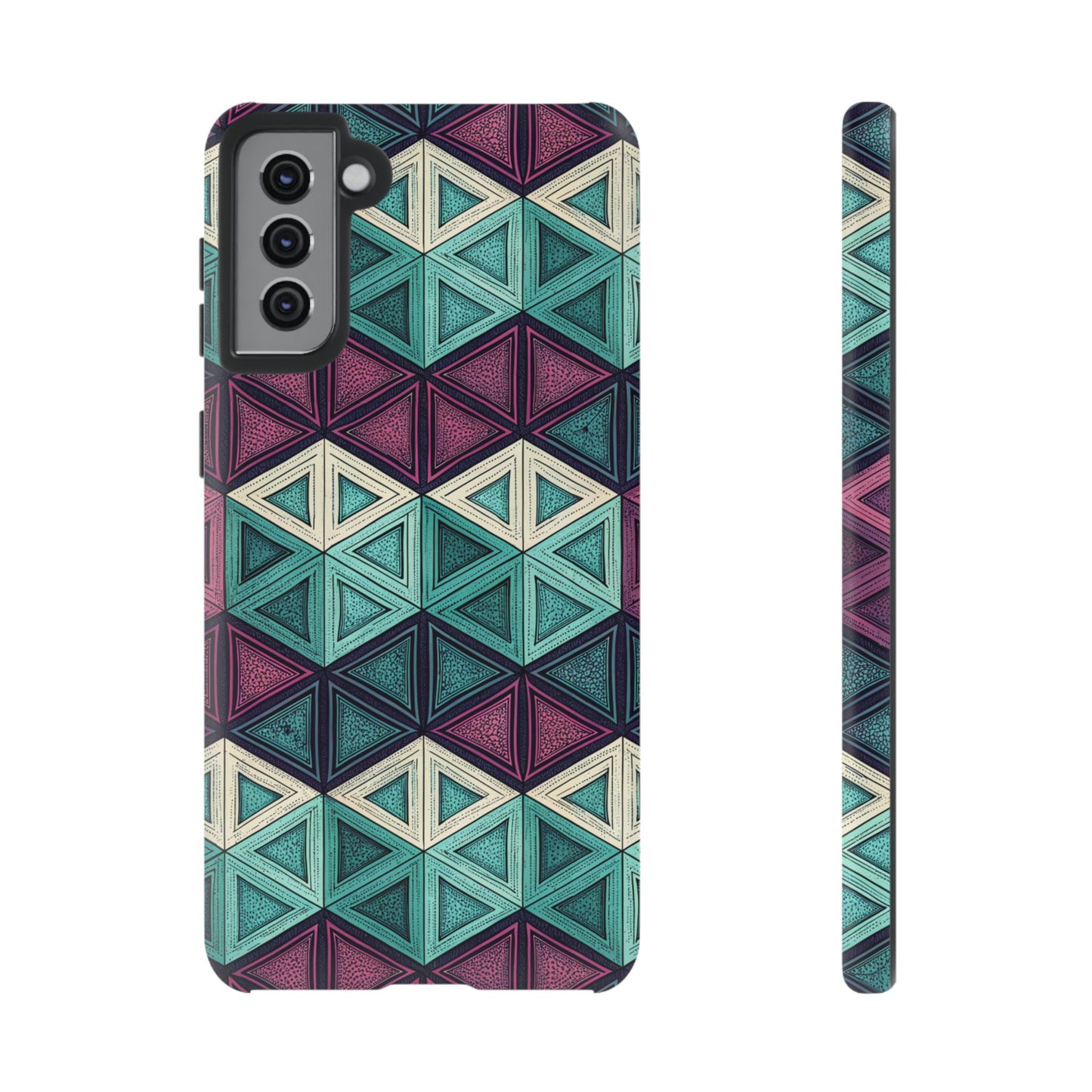 Purple and Teal Abstract Design Samsung Tough Case