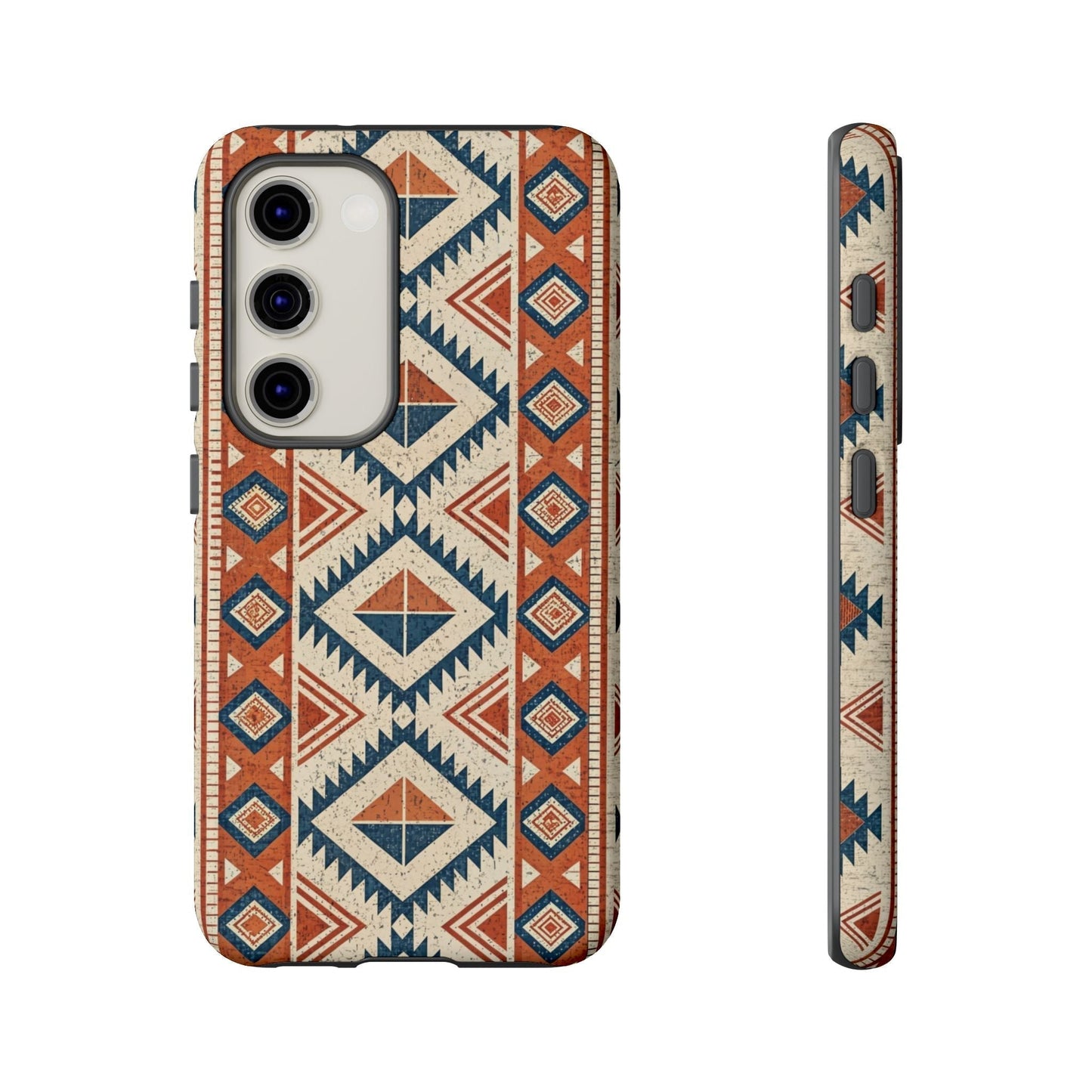 Tribal design Samsung phone case with durable 3D printed tribal pattern in earthy tones for Samsung Galaxy models