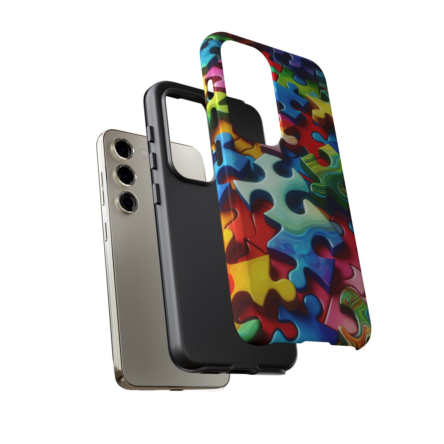 Rainbow Puzzle Design Samsung Tough Case