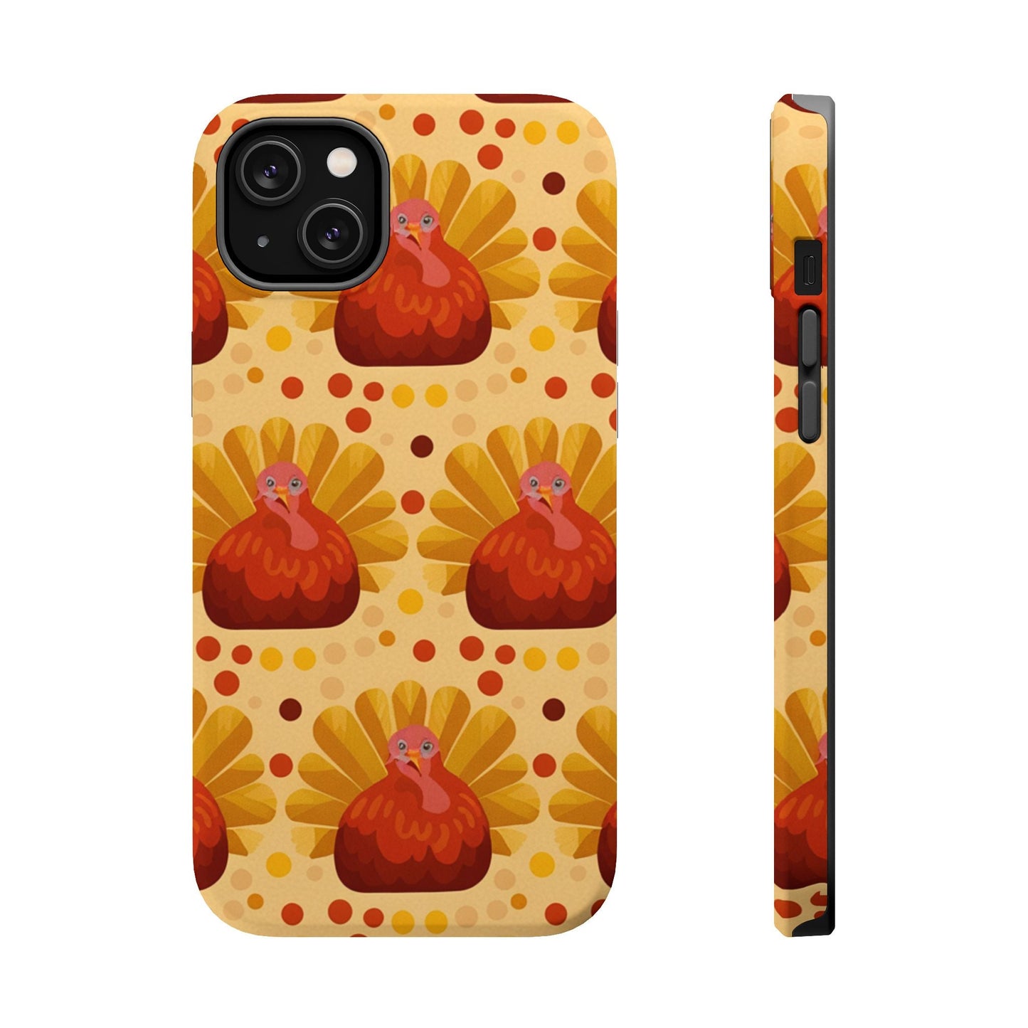 Turkey Celebration iPhone Case with vibrant turkey pattern and dual-layer protection for Thanksgiving holiday