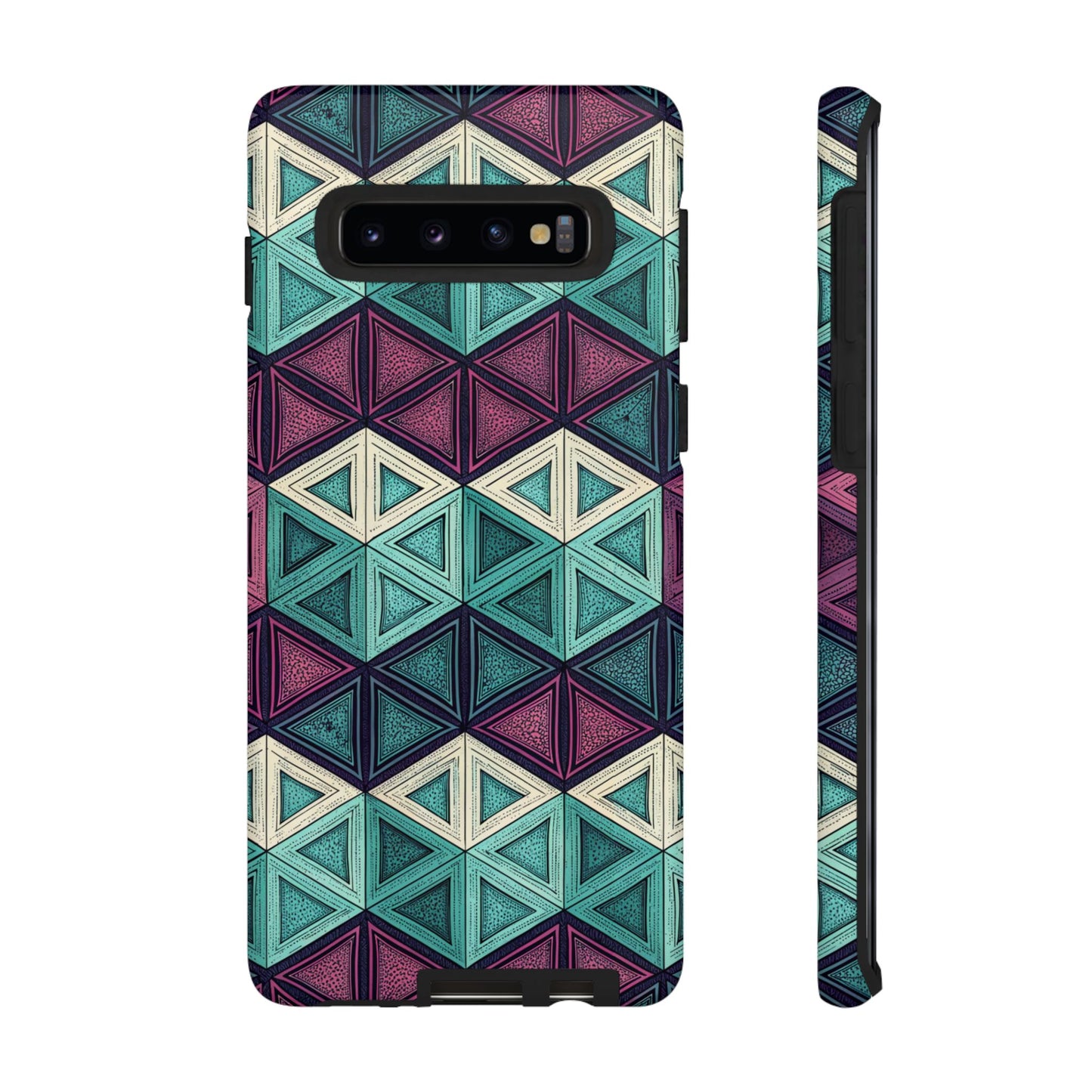 Purple and Teal Abstract Design Samsung Tough Case
