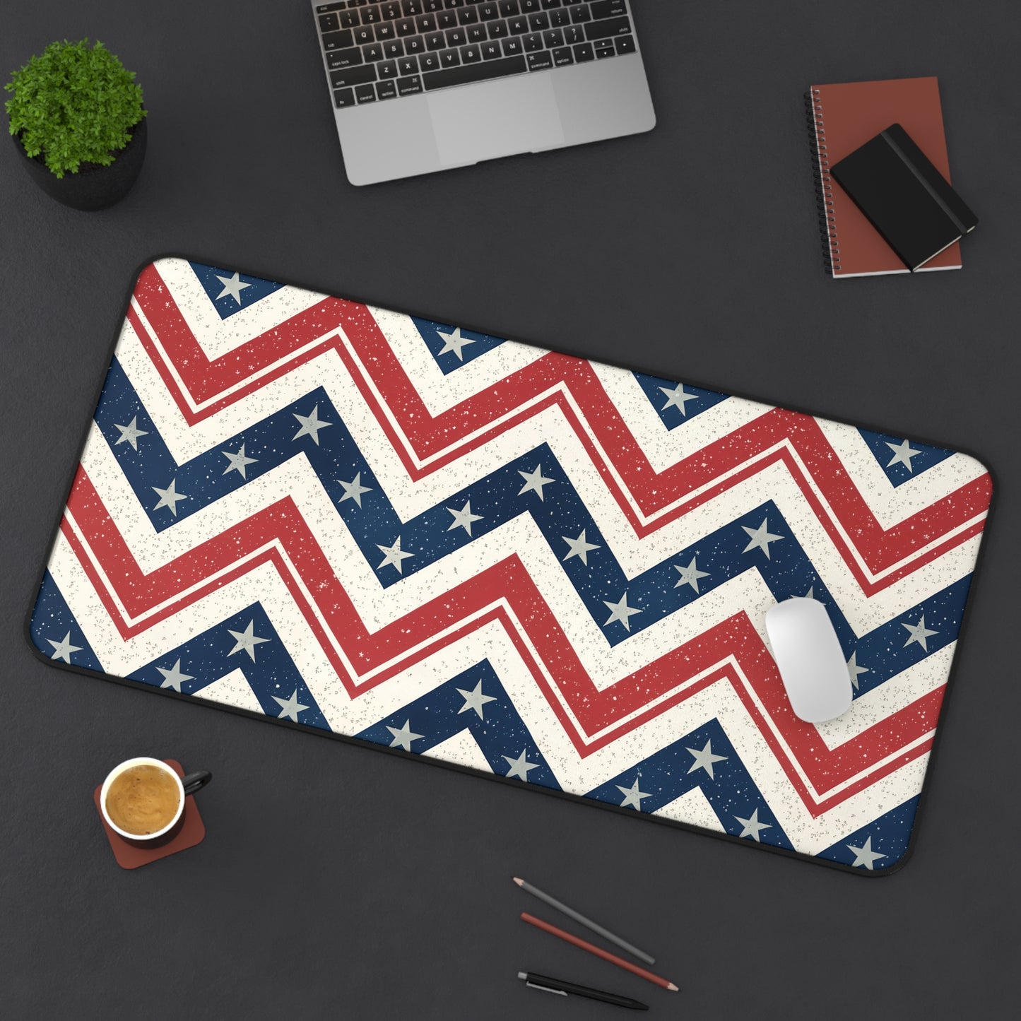 Vintage Americana Patriotic Inspired Desk Mat