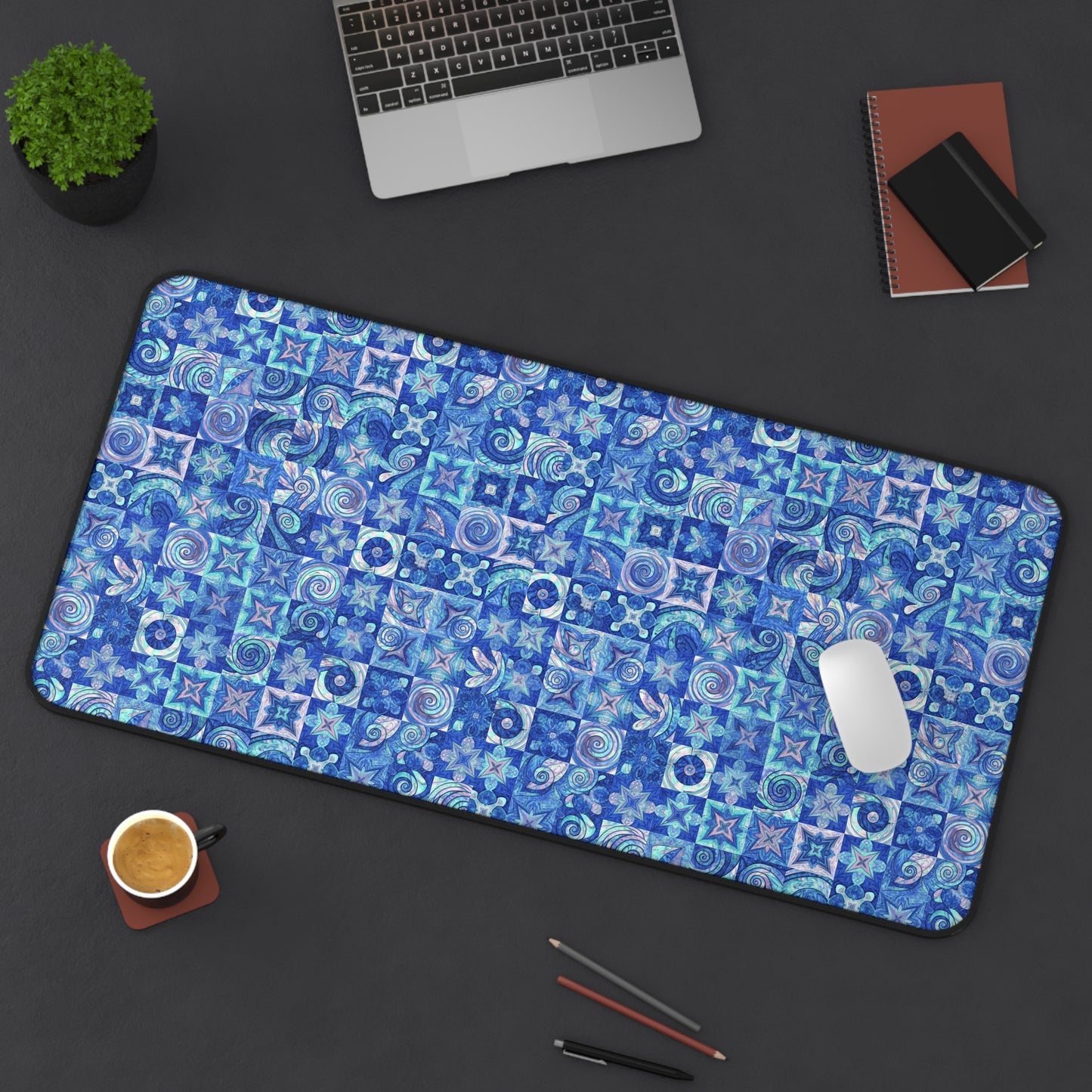 Blue Sea Inspired Desk Mat — Ocean Wave Mouse Pad