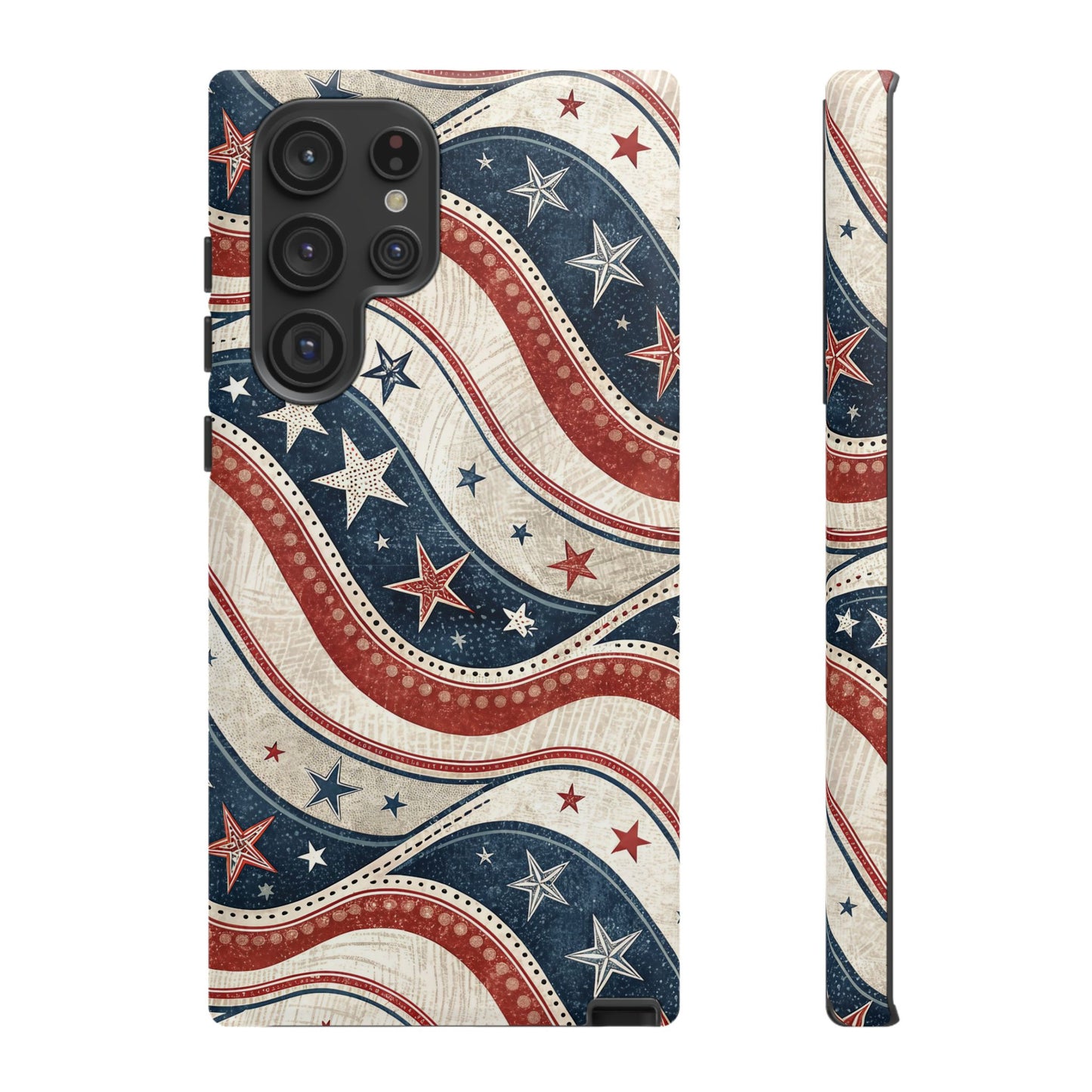 Vintage Patriotic Inspired Ribbon Samsung Phone Case