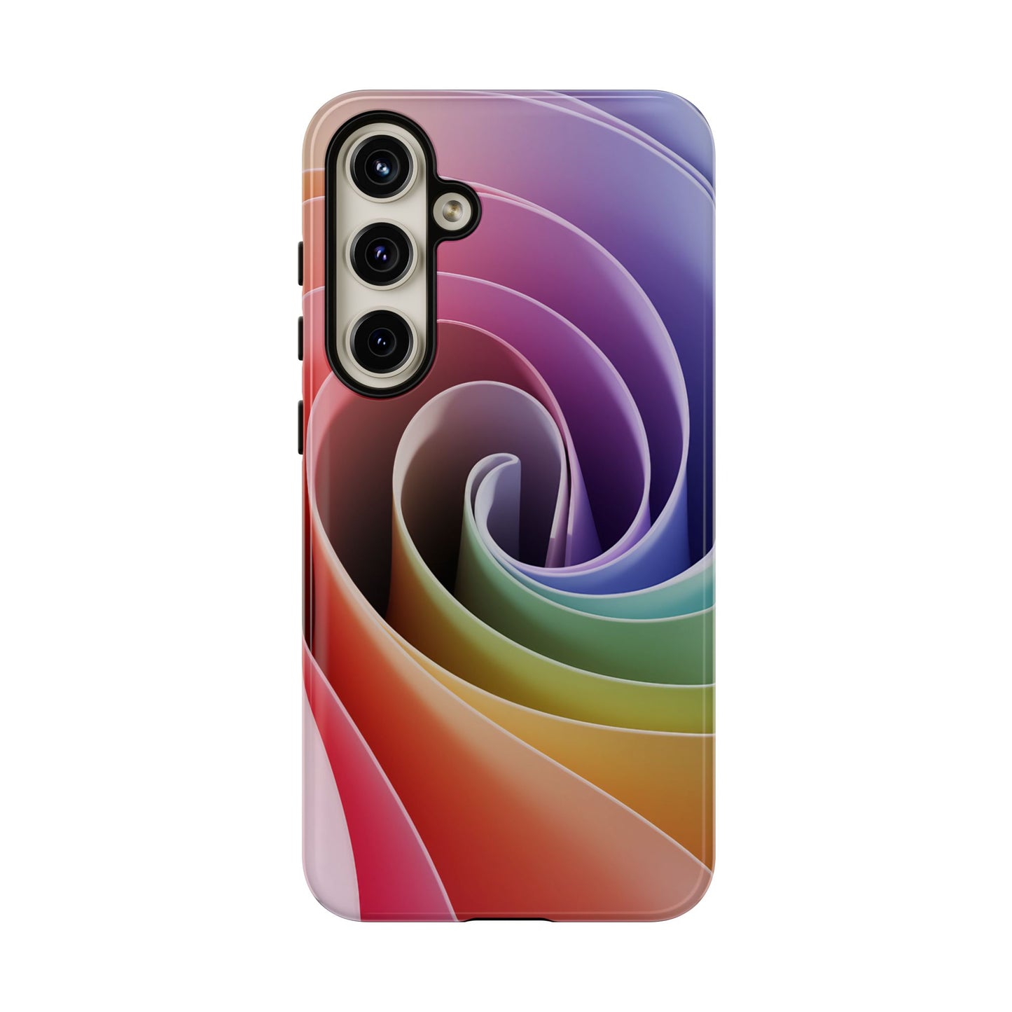 Phone Case - Twisted Rainbow Swirl Design for Samsung Galaxy