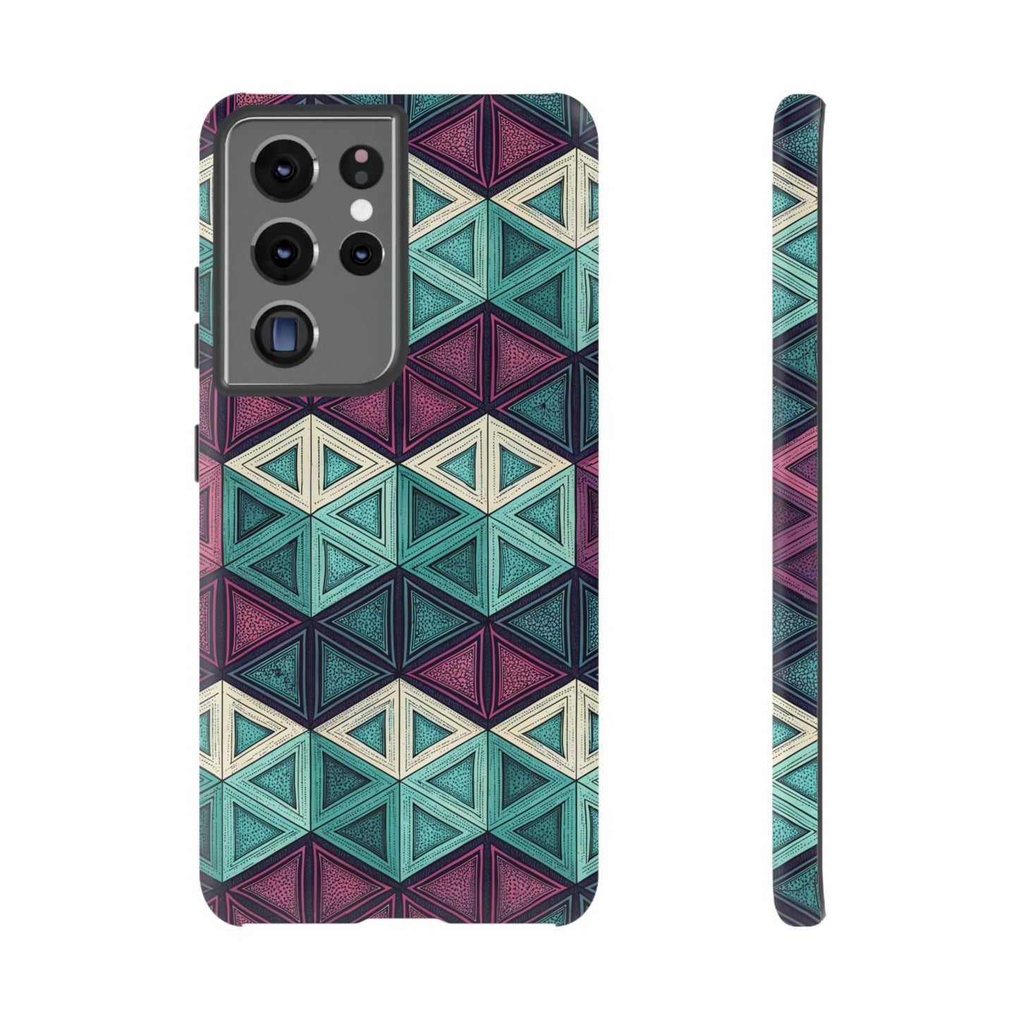 Purple and Teal Abstract Design Samsung Tough Case