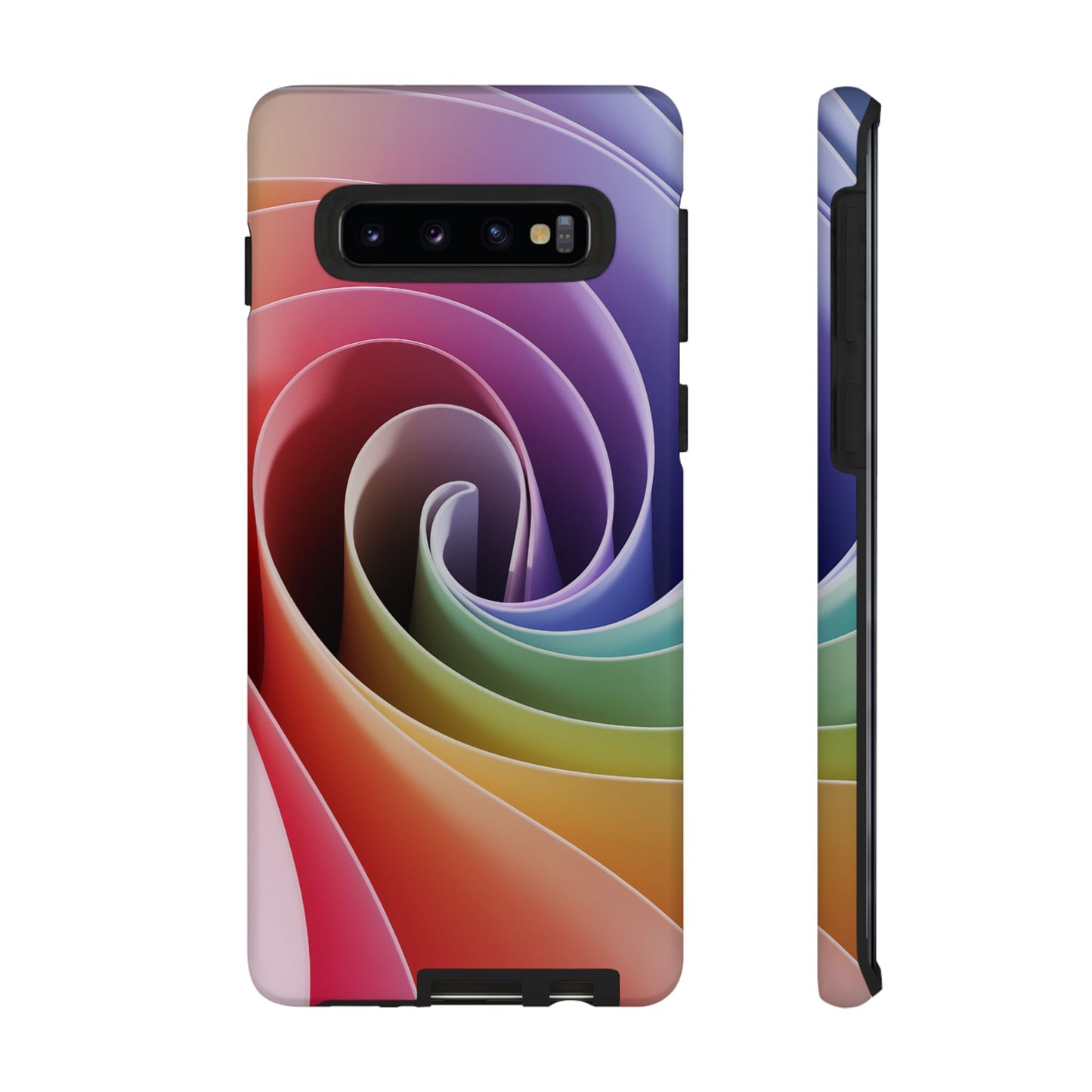 Phone Case - Twisted Rainbow Swirl Design for Samsung Galaxy