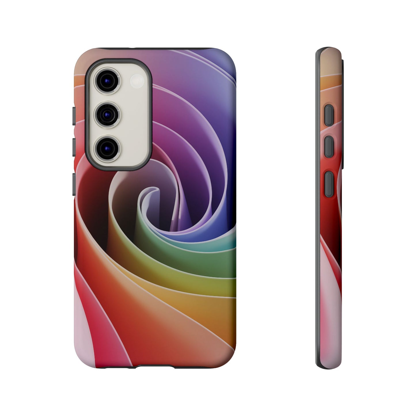 Phone Case - Twisted Rainbow Swirl Design for Samsung Galaxy