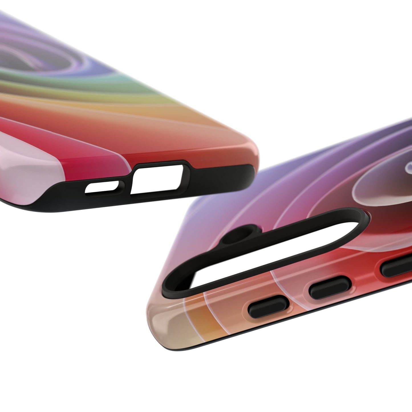 Phone Case - Twisted Rainbow Swirl Design for Samsung Galaxy