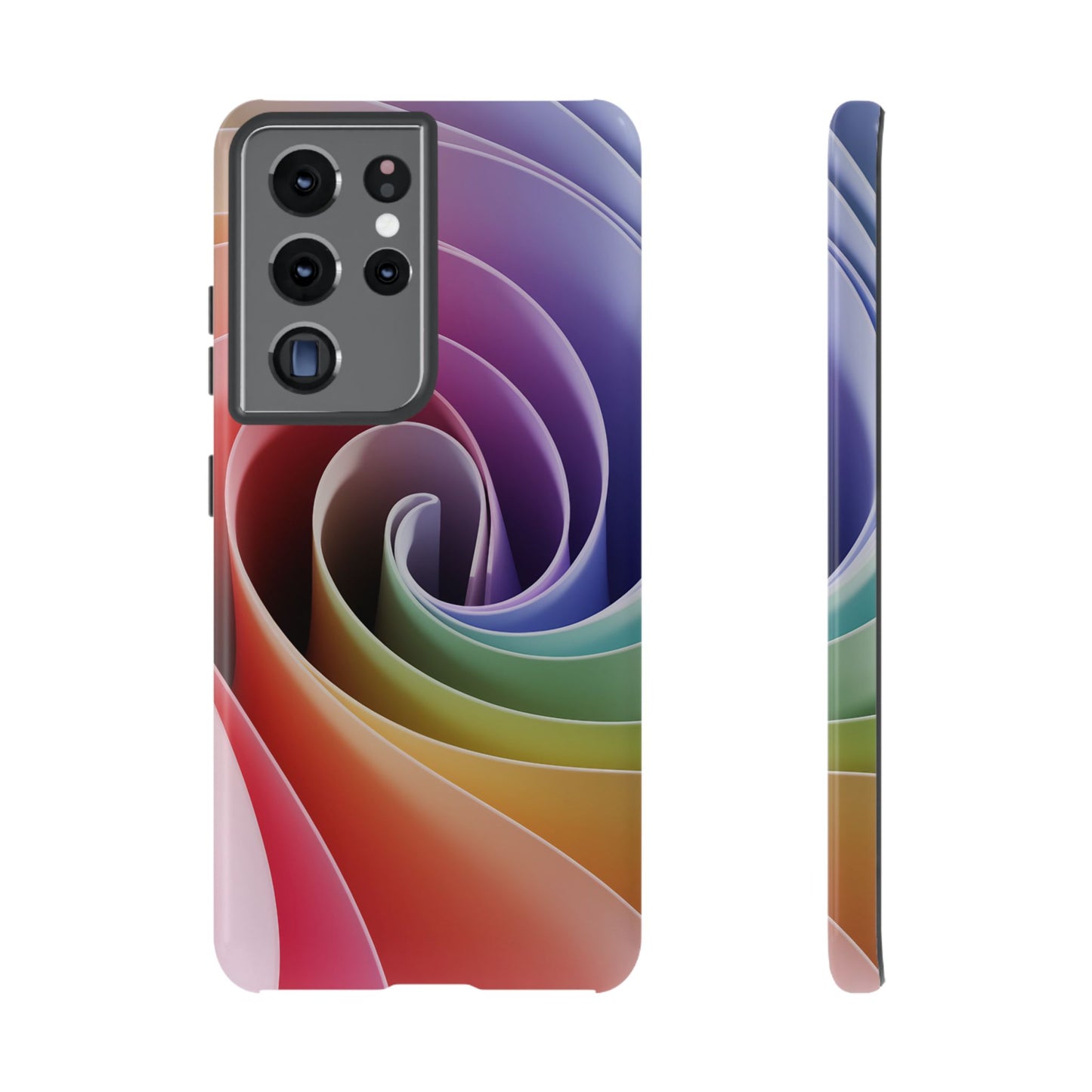Phone Case - Twisted Rainbow Swirl Design for Samsung Galaxy