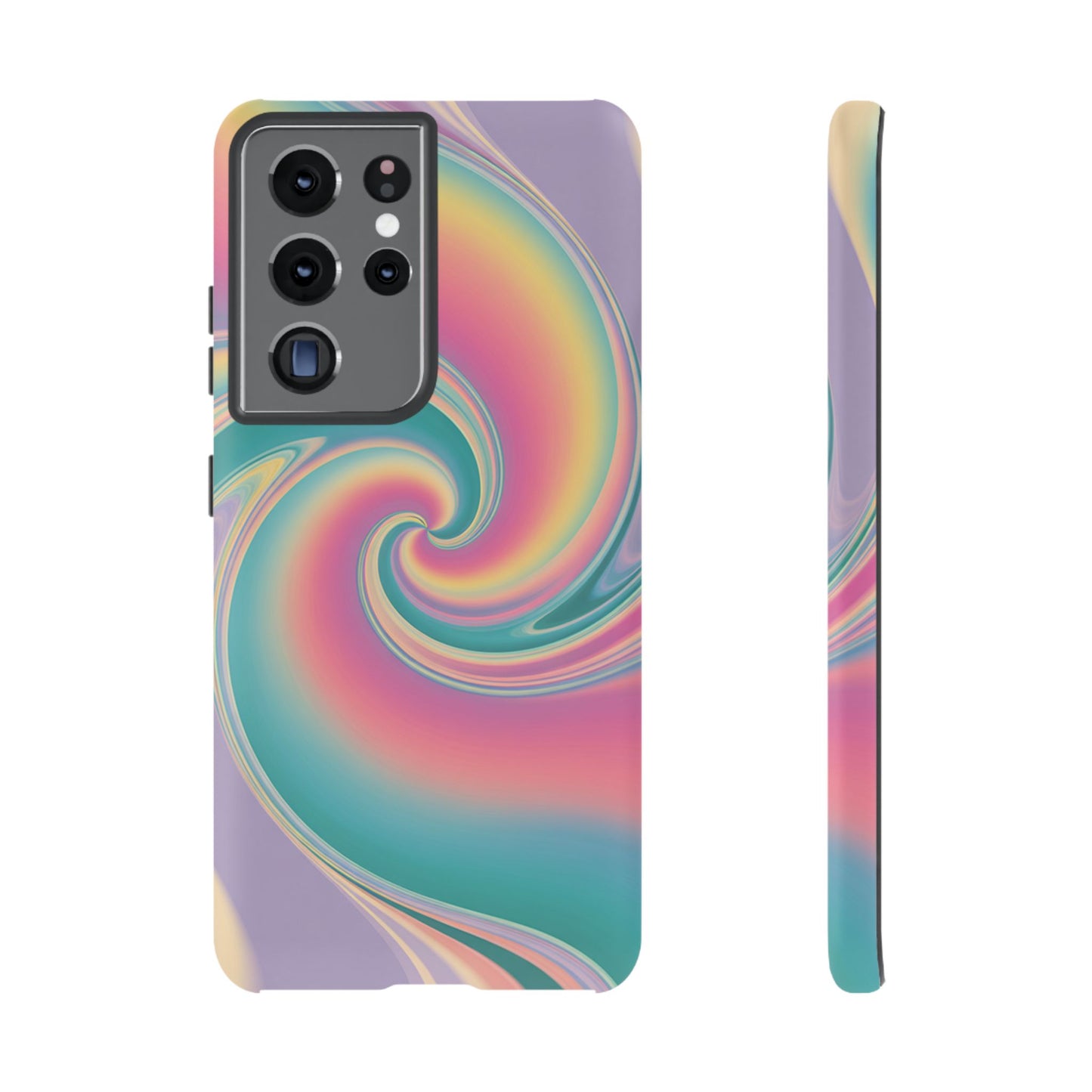 Cotton Candy Rainbow Swirl Design Samsung Tough Case