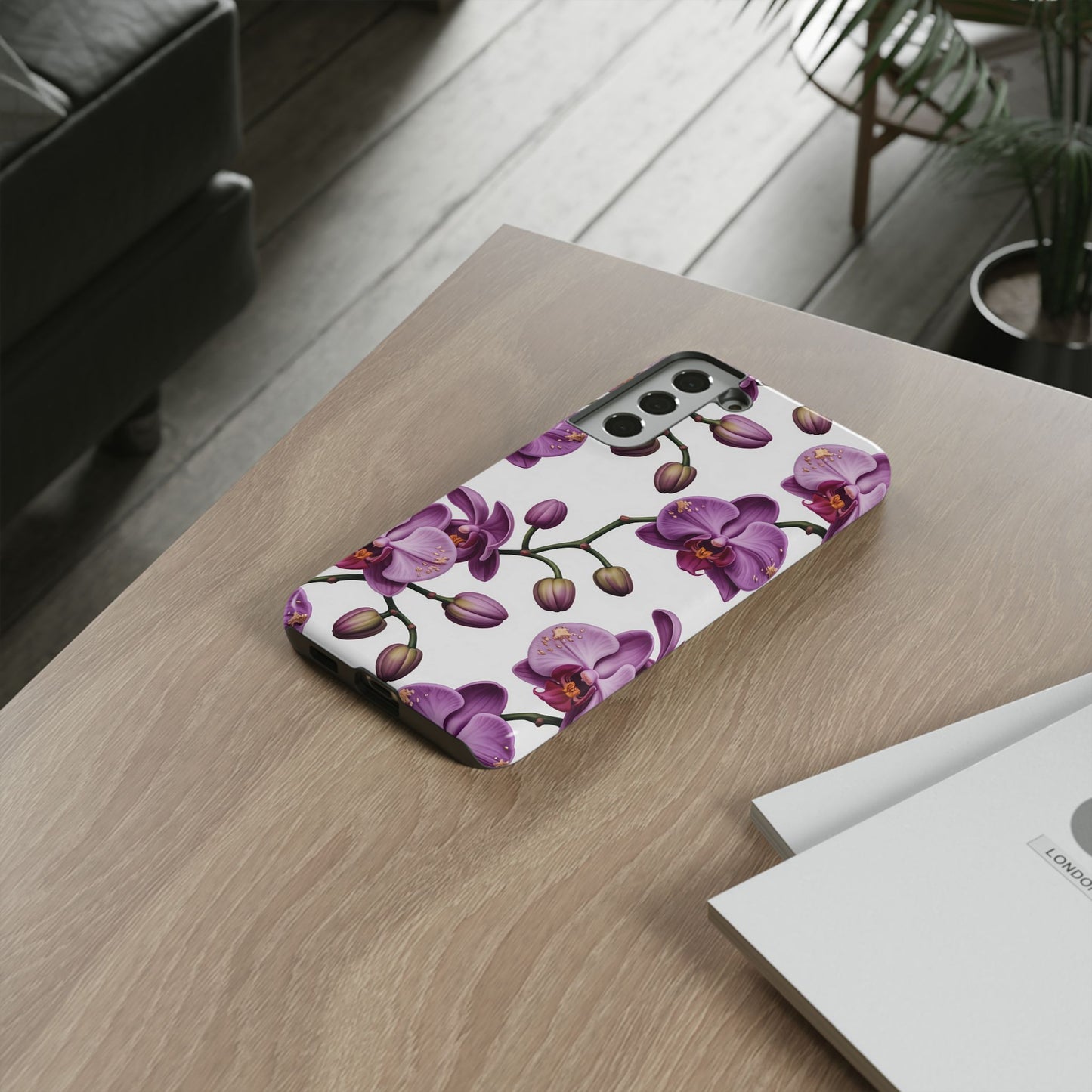 Purple Orchid Design Samsung Tough Case